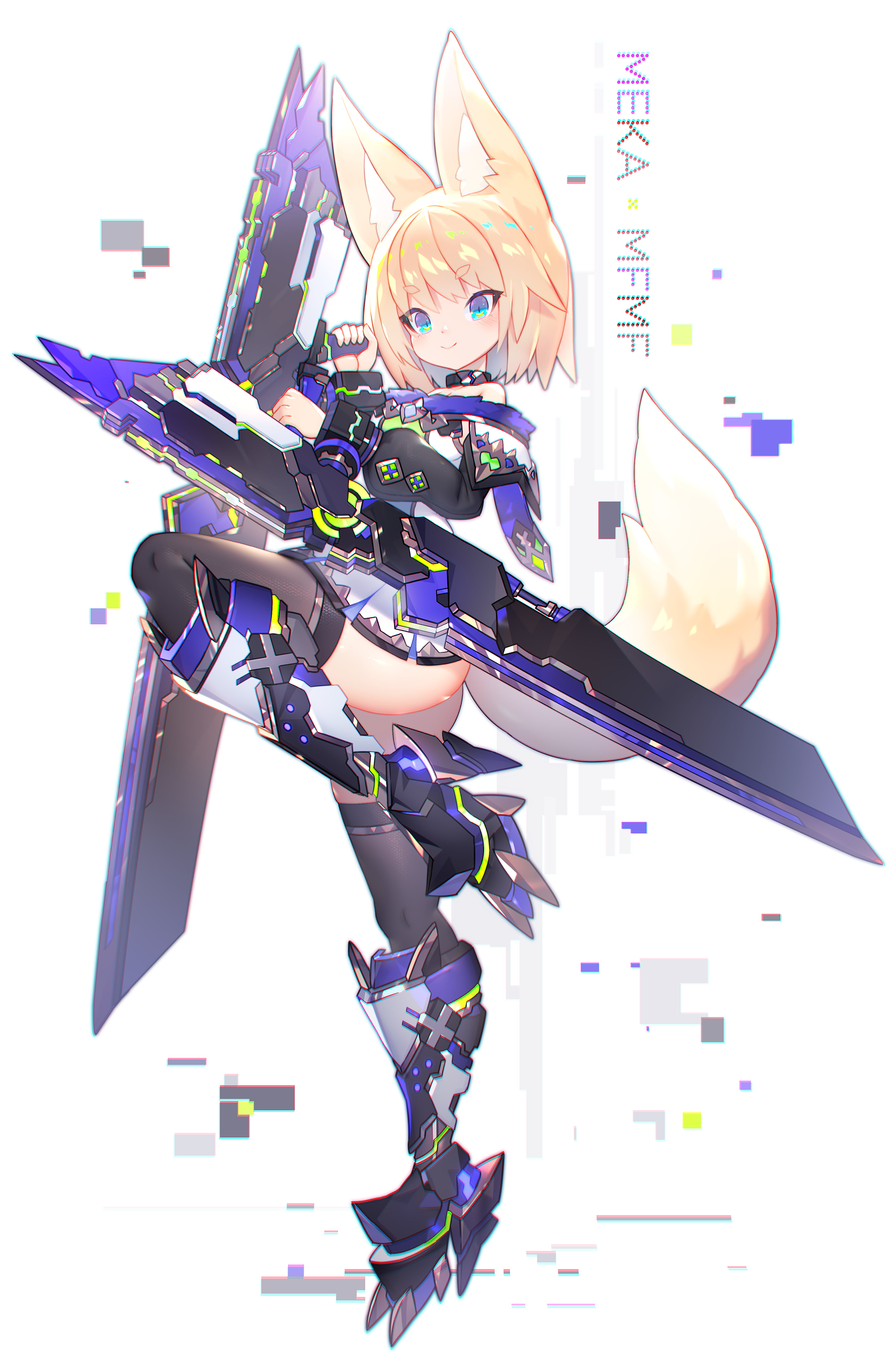 artwork, 4K, mamuru, mecha girls, Phone HD Wallpaper