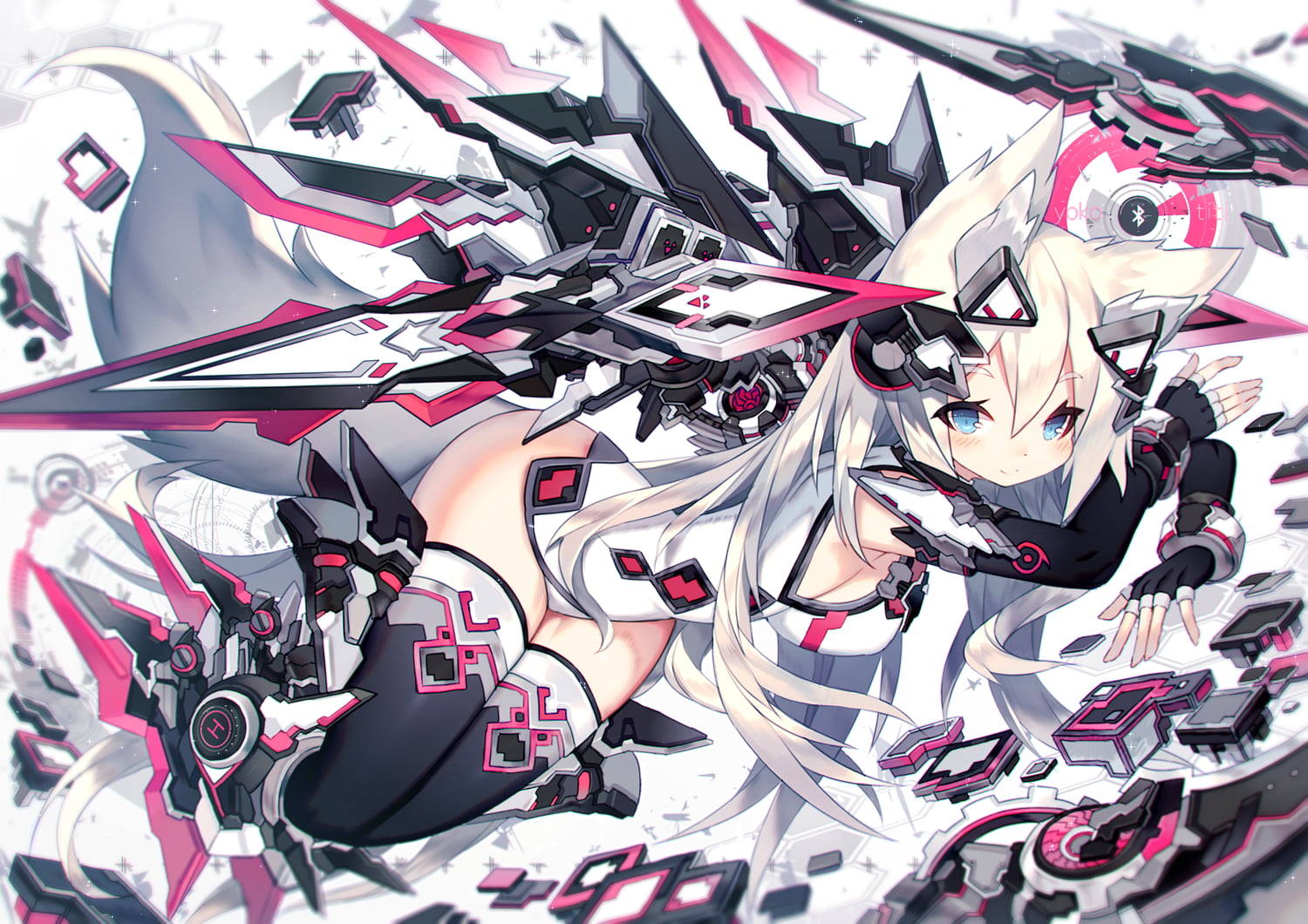 mecha girls, mamuru, 720P, artwork, HD Wallpaper