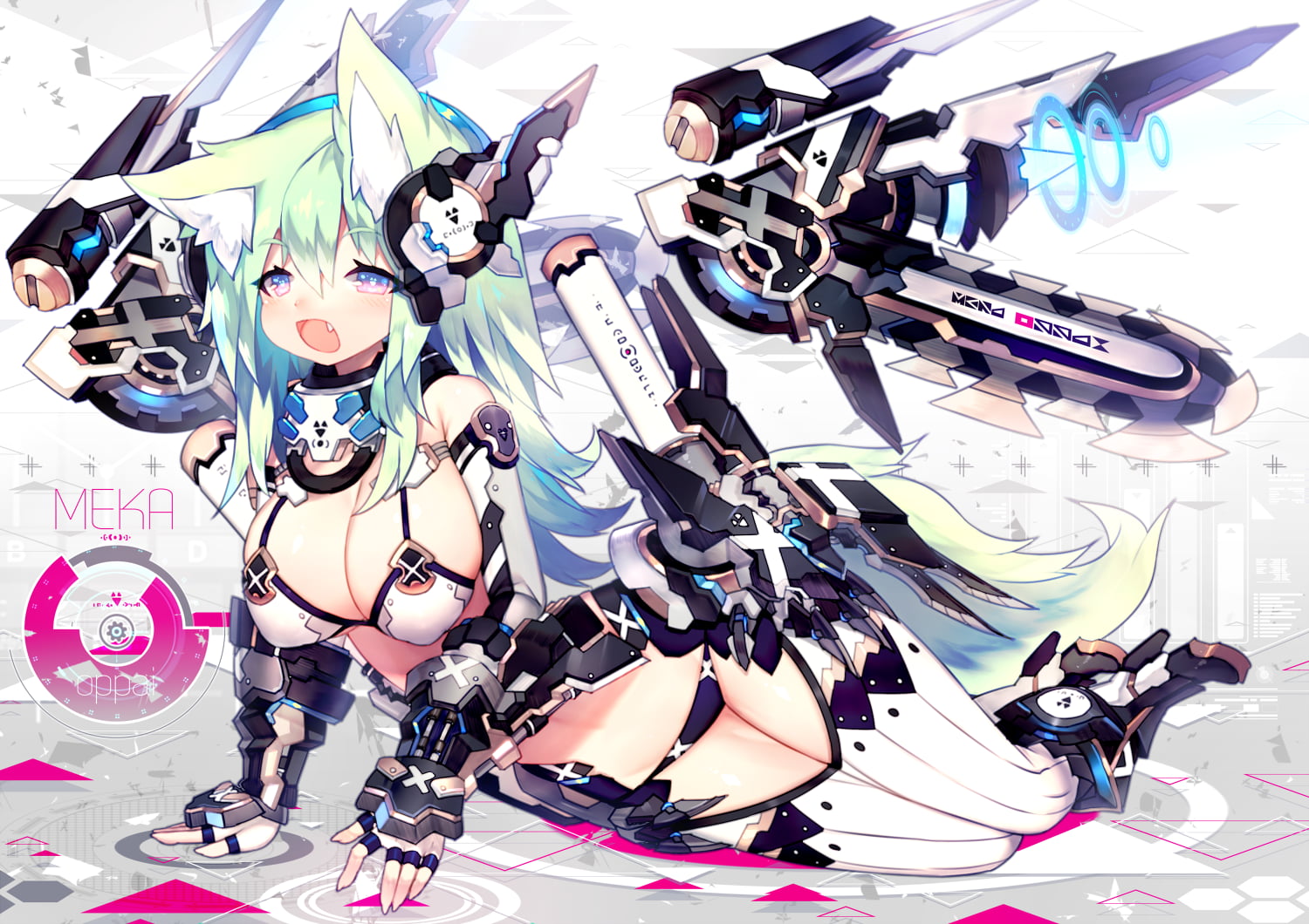 mamuru, 720P, mecha girls, artwork, HD Wallpaper