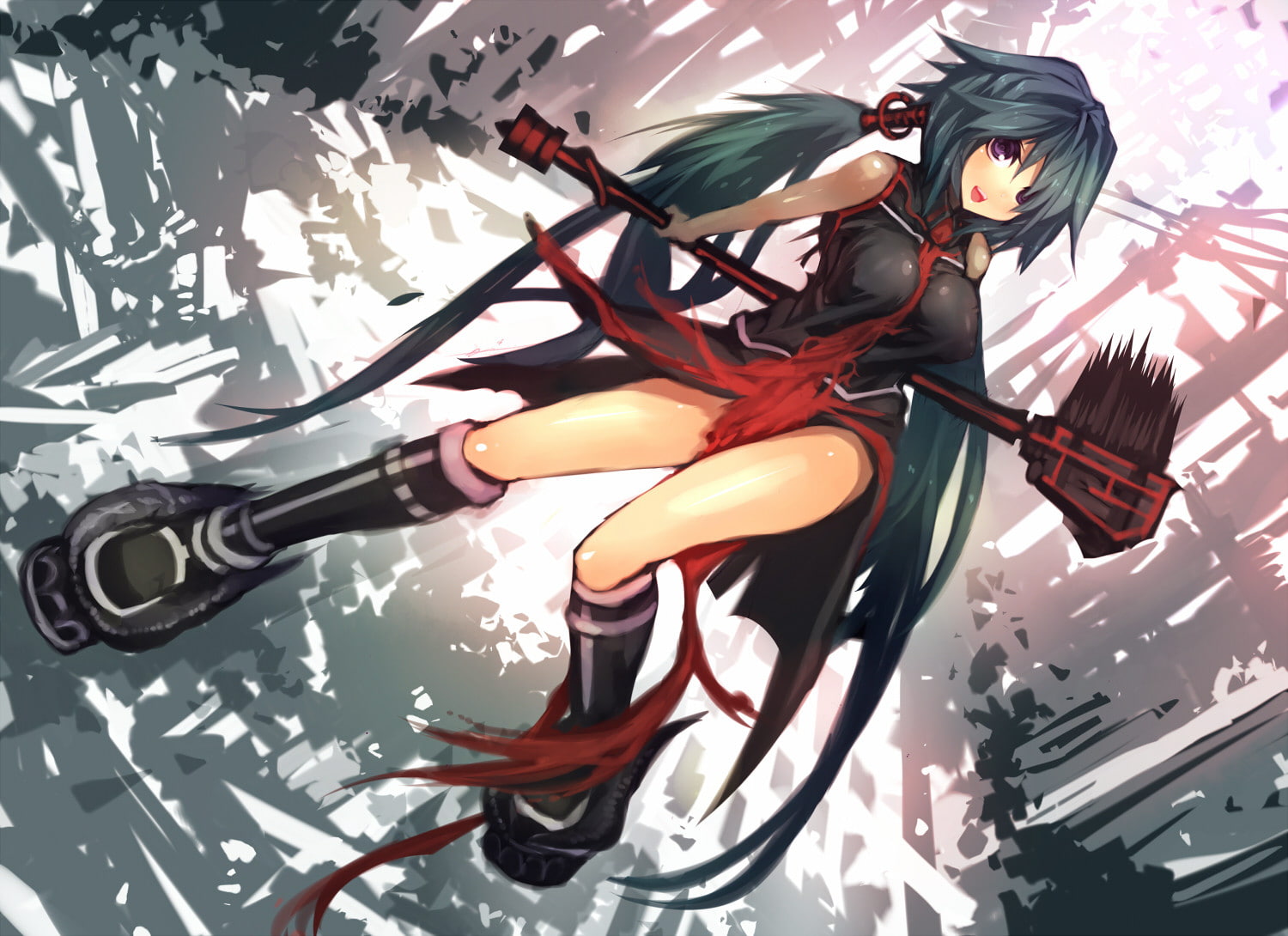 twintails, hair, original, 720P, mamuru, long, tagme, HD Wallpaper