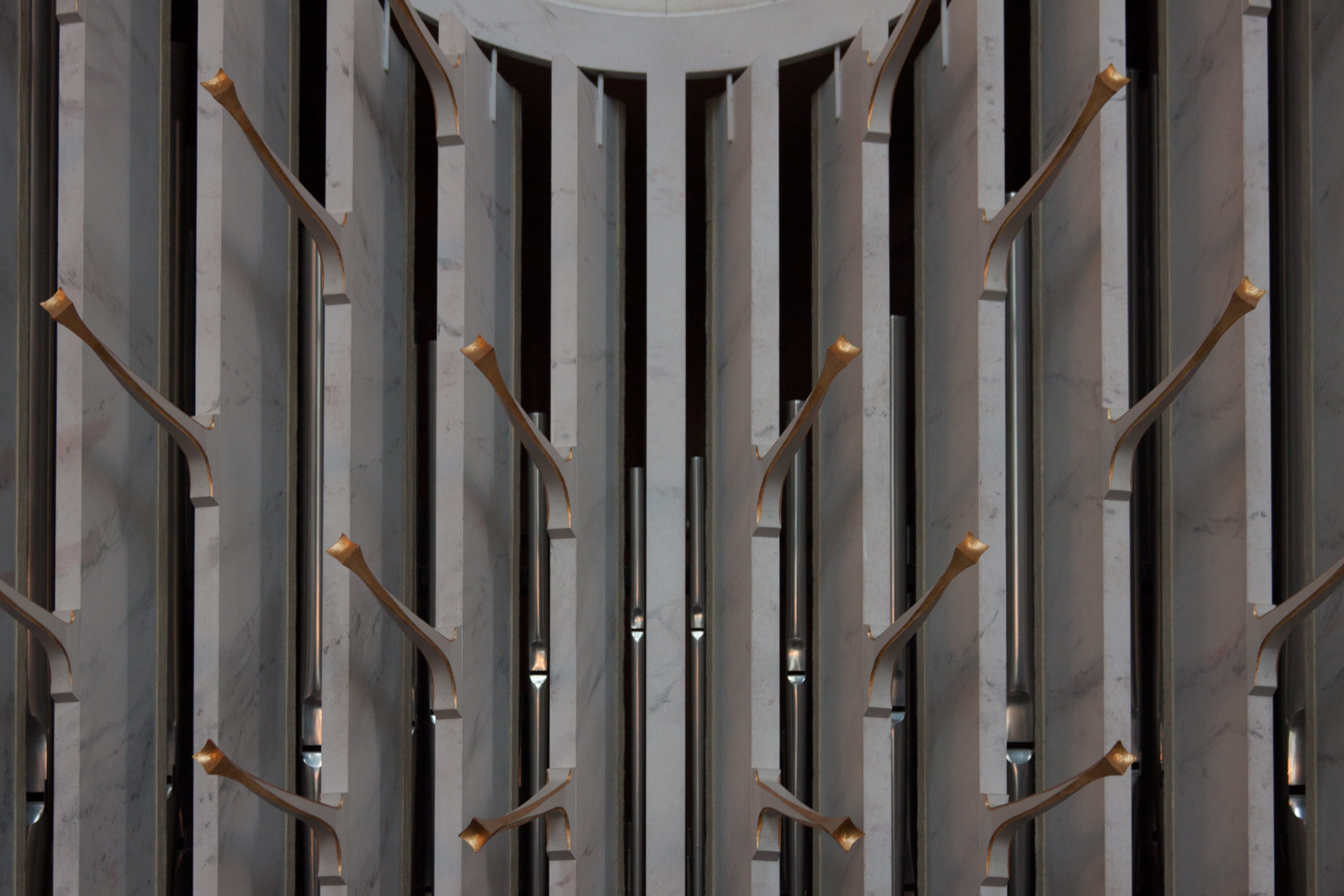 gold, illuminated, security, metal, gate, lighting equipment, outdoors, religion, pipe - tube, building, day, 4K, close-up, iron, wall - building feature, HD Wallpaper