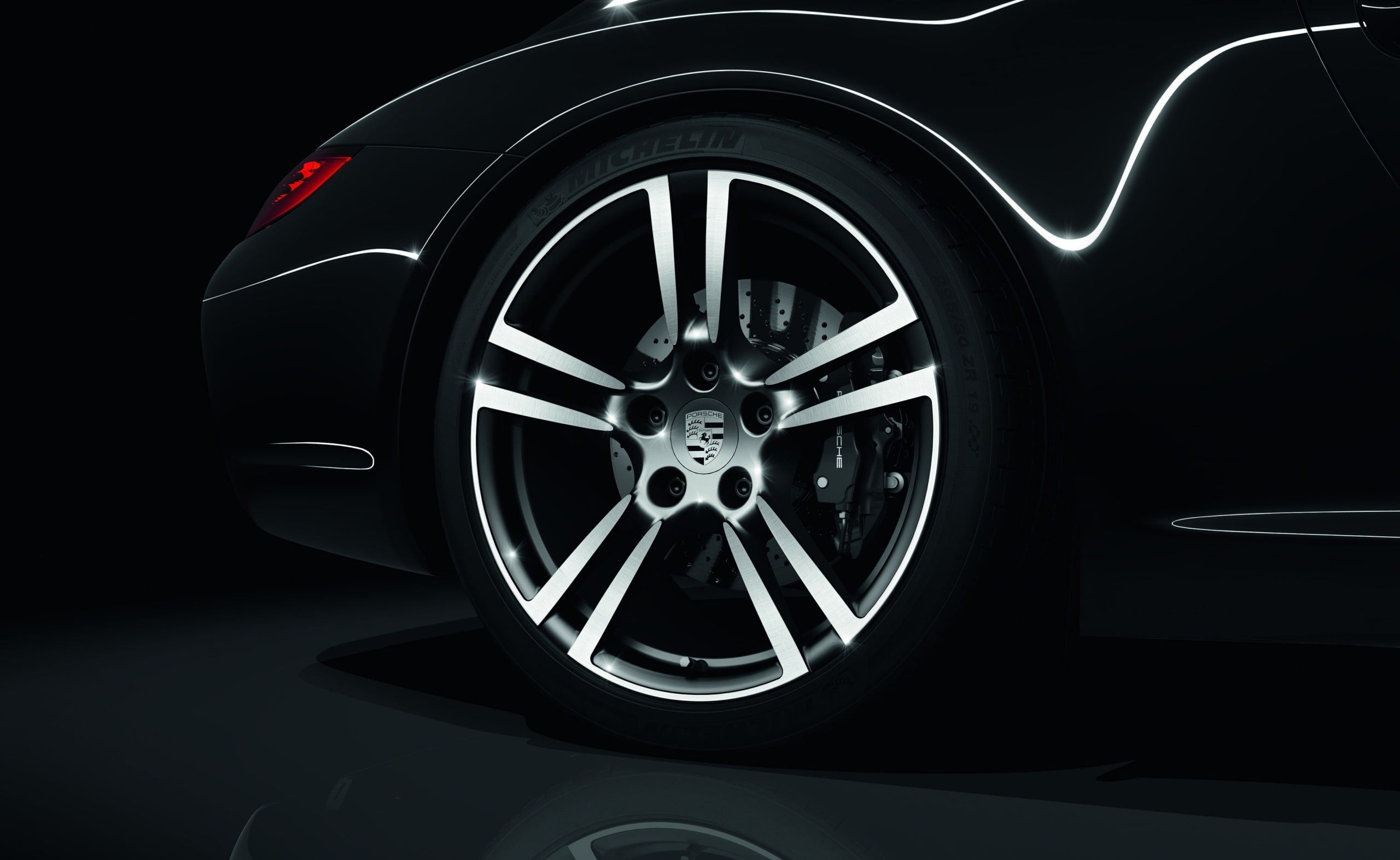 Porsche, Black, night, spoke, alloy, design, black background, geometric shape, circle, Cars, vehicle, vehicle interior, mode of transportation, no people, HD Wallpaper