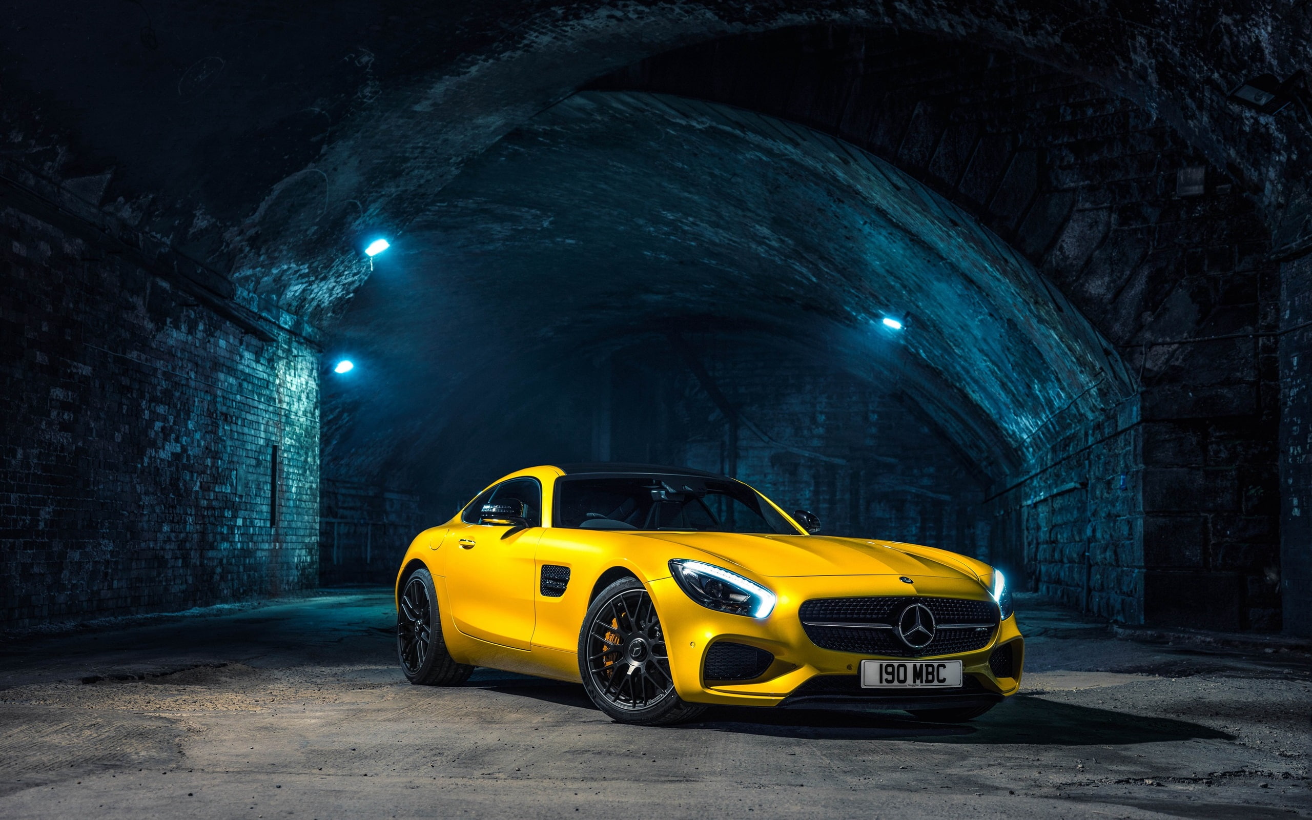 gt, Yellow, 2K, Mercedes, c, Supercar, amg, 2015, HD Wallpaper