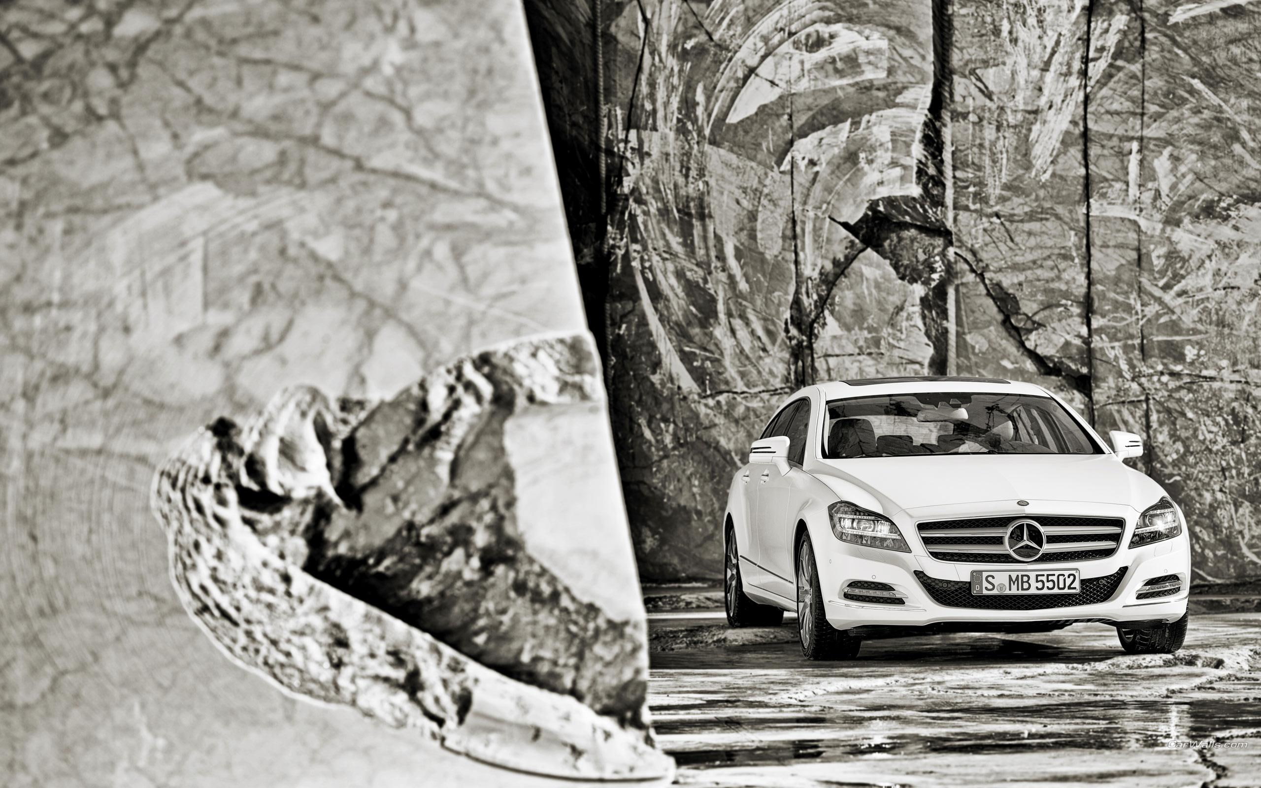 shooting, brake, cls, mercedez, mercedes, sedan, mercedes benz, 2K, benz, cars, white, HD Wallpaper