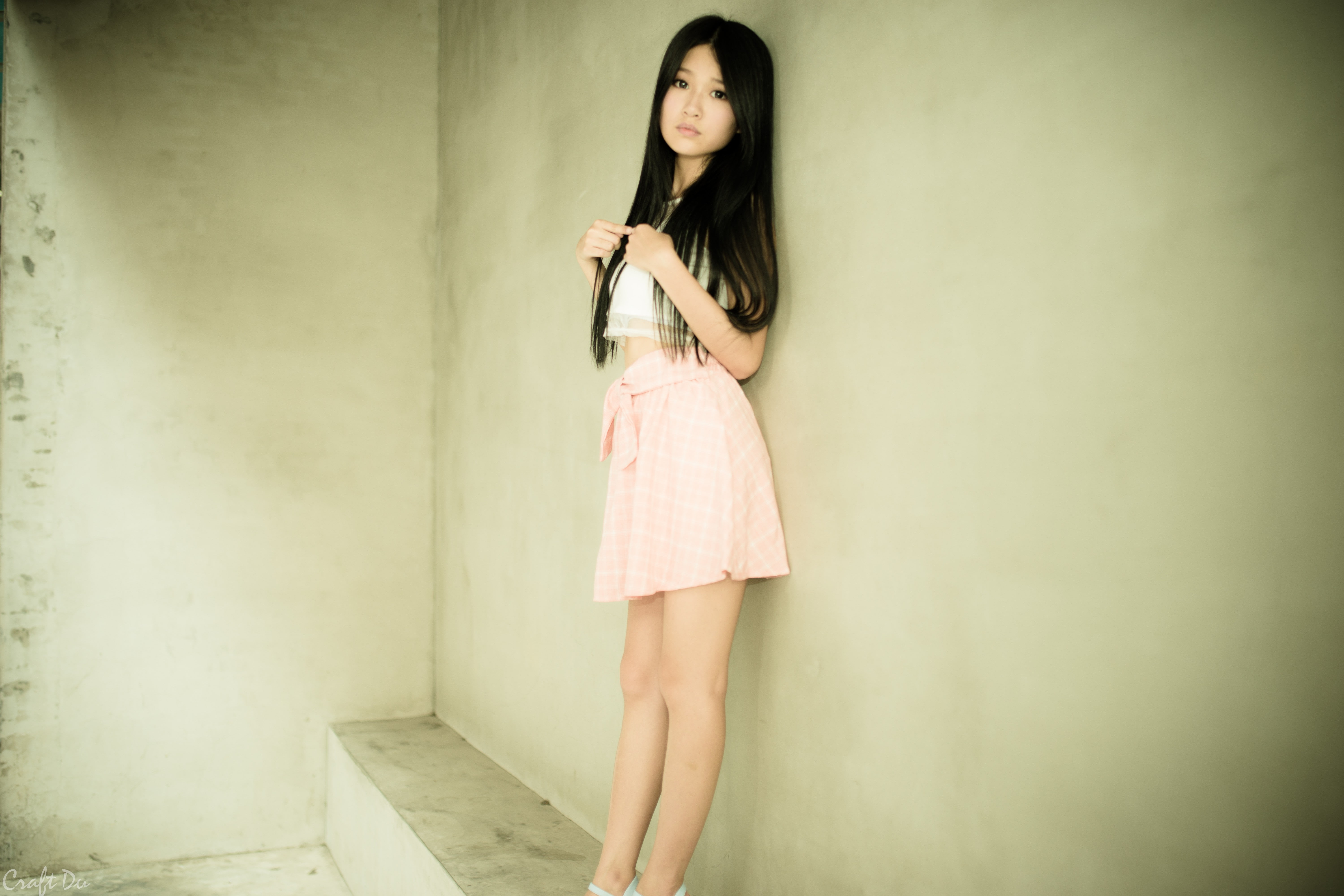 Asian, long hair, women, Lu Xin Yu, brunette, brown eyes, 5K, looking at viewer, HD Wallpaper