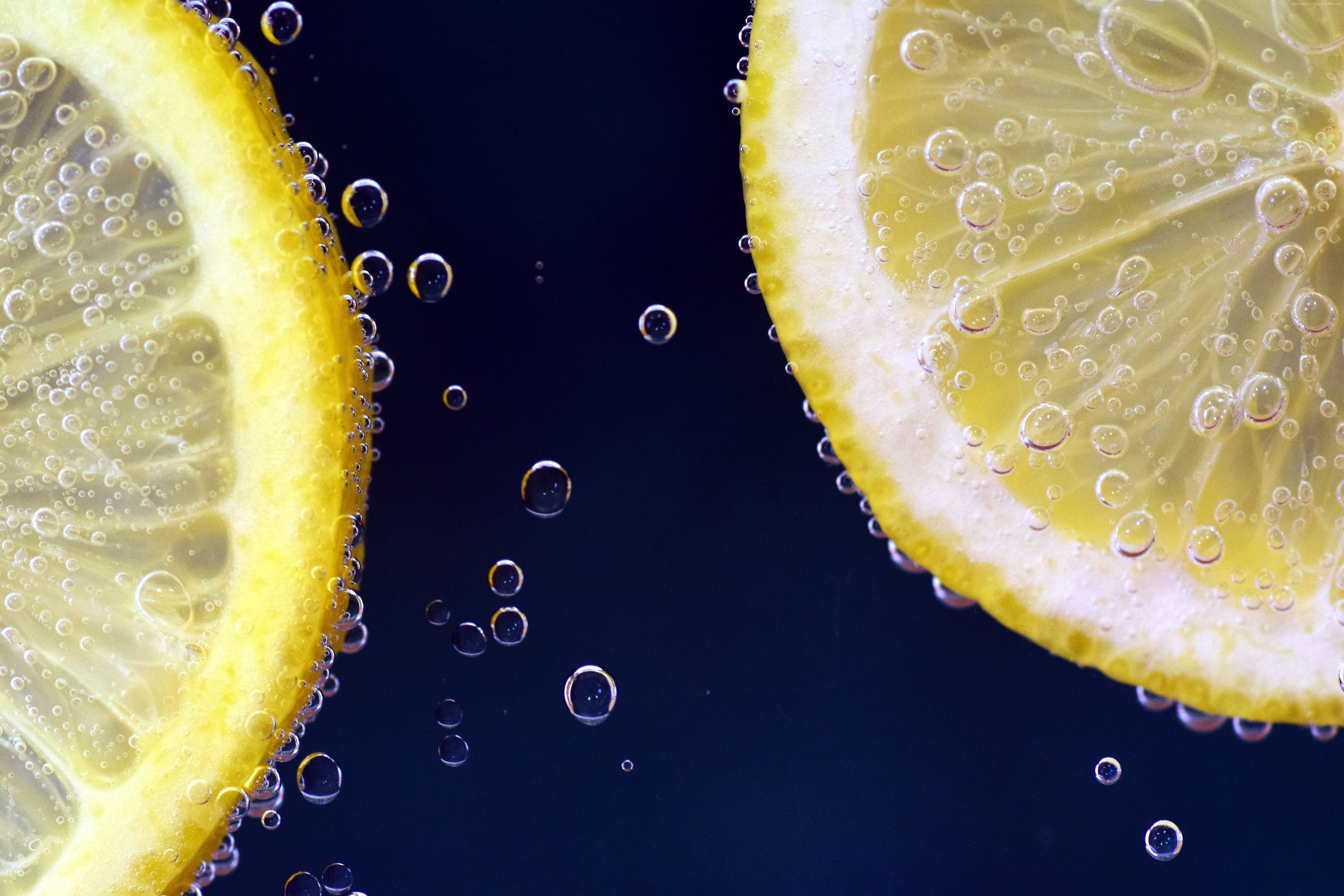 5K, 6k, under water, lemon, HD Wallpaper