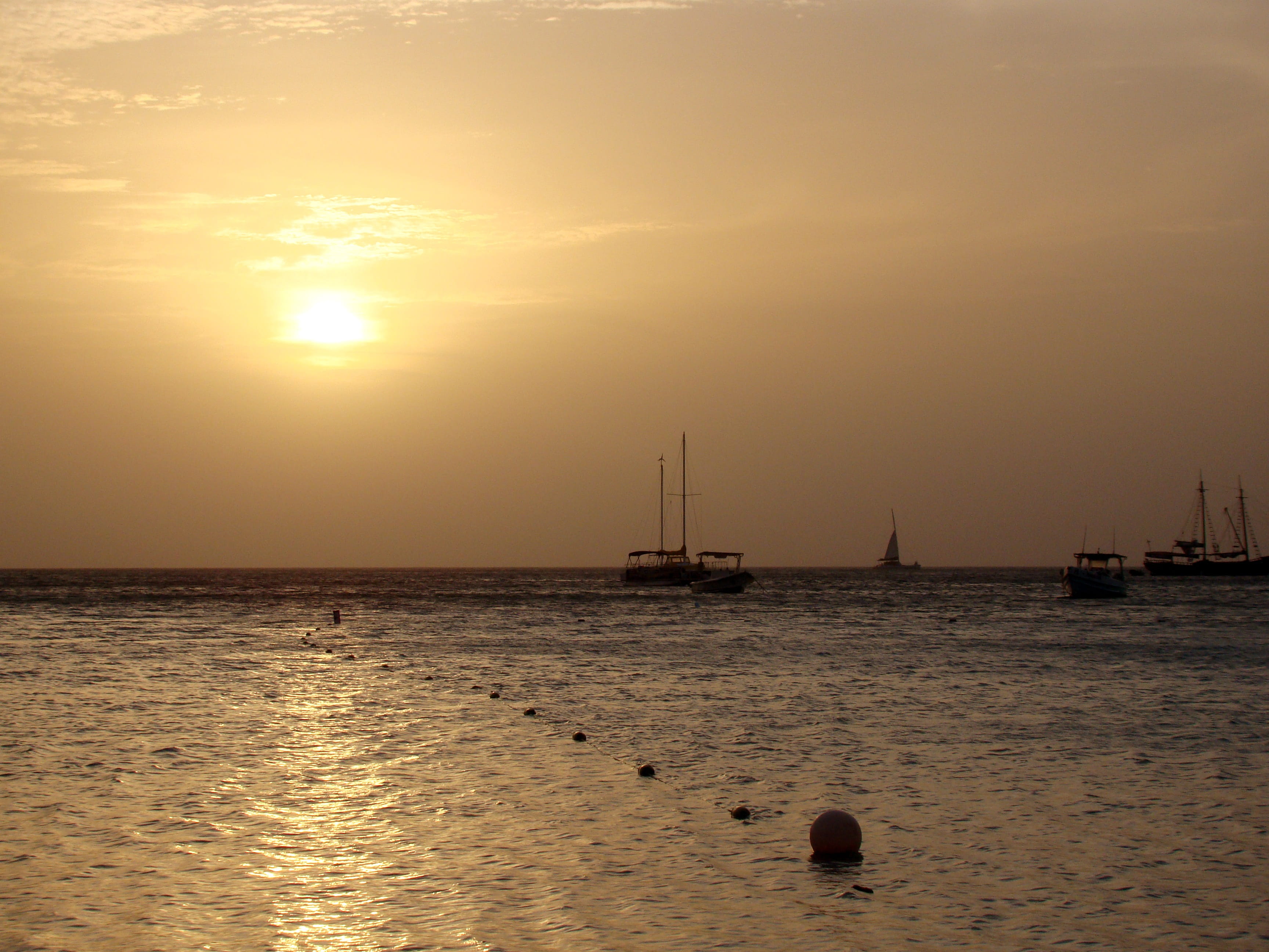 waterfront, water, orange color, scenics - nature, coastal landscape, sunset, idyllic, sea, landscape, transportation, beauty in nature, whater, nautical vessel, HD Wallpaper