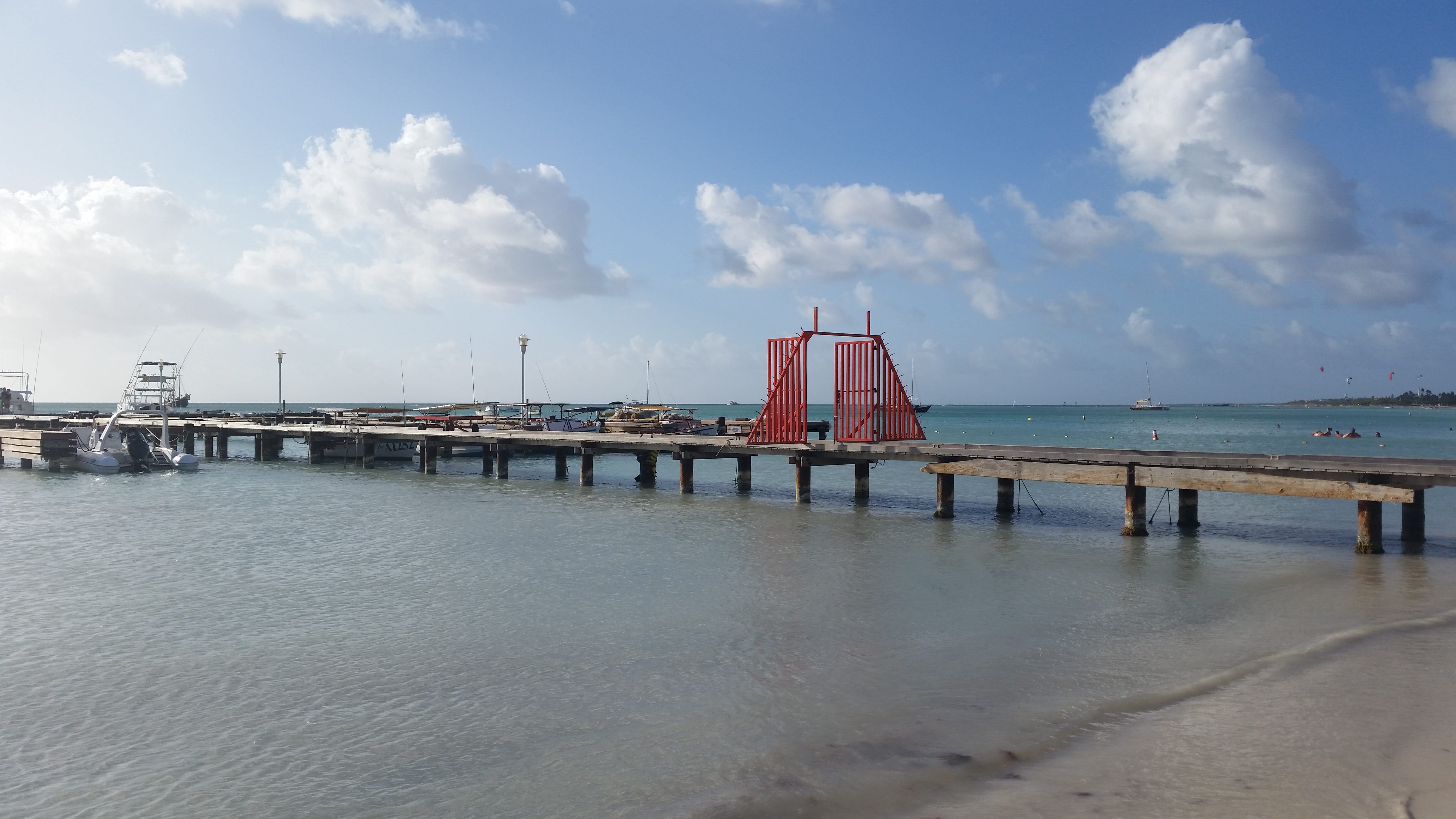 caribbean, cloud - sky, land, scenics - nature, aruba, horizon over water, sea, horizon, no people, built structure, day, water, nature, beach, island, HD Wallpaper