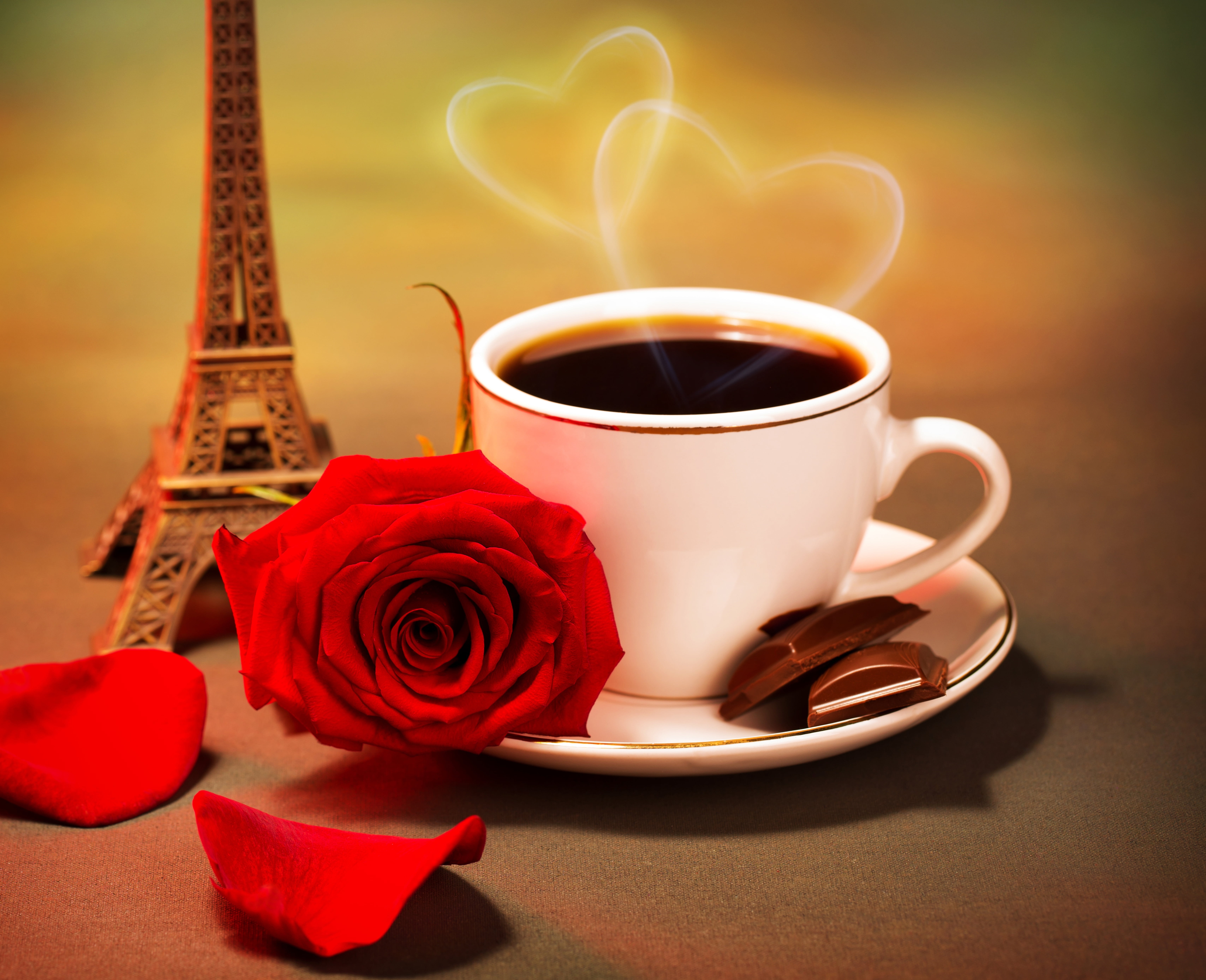 food and drink, scented, red rose, romance, beauty in nature, freshness, cappuccino, table, love, gourmet, flowers, cafe, breakfast, rose - flower, tea cup, HD Wallpaper