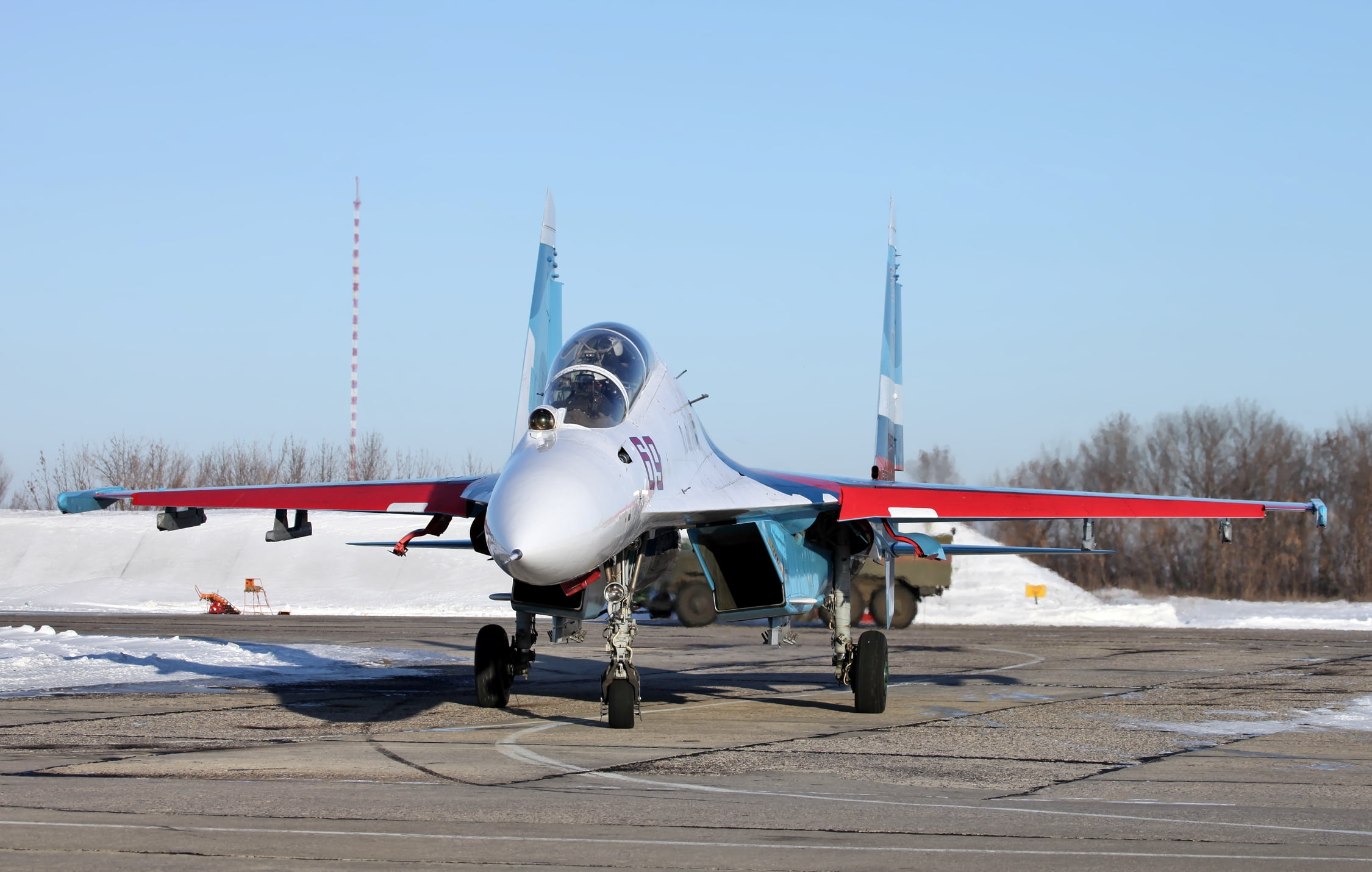 plane, clear sky, su, mode of transportation, travel, sky, military, rf, no people, gray, Aircrafts / Planes, aerospace industry, fighter plane, airplane, HD Wallpaper