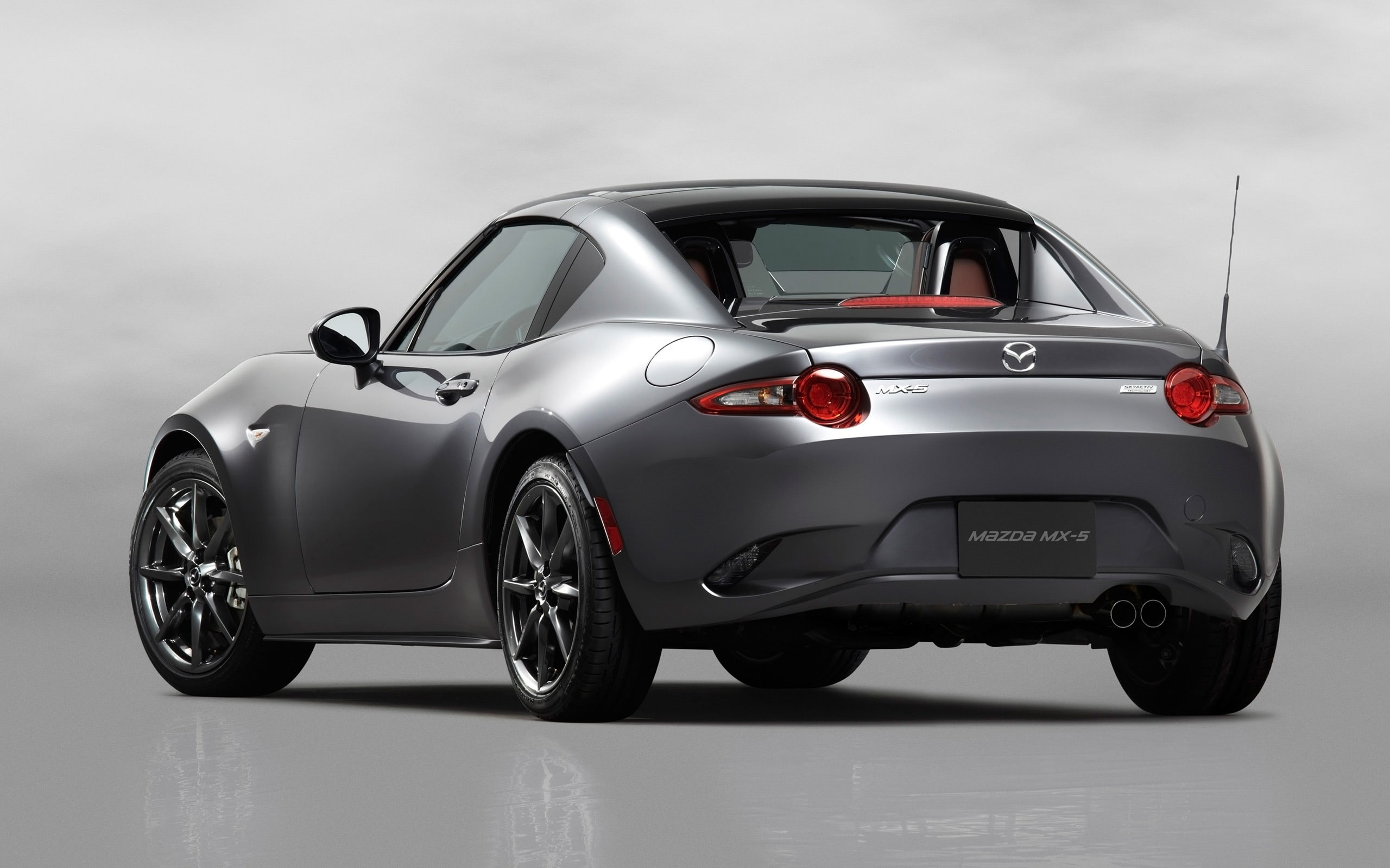 poster, rf, gray background, mazda, luxury, transportation, silver colored, car, no people, sport, still life, hd, studio shot, retro styled, HD Wallpaper