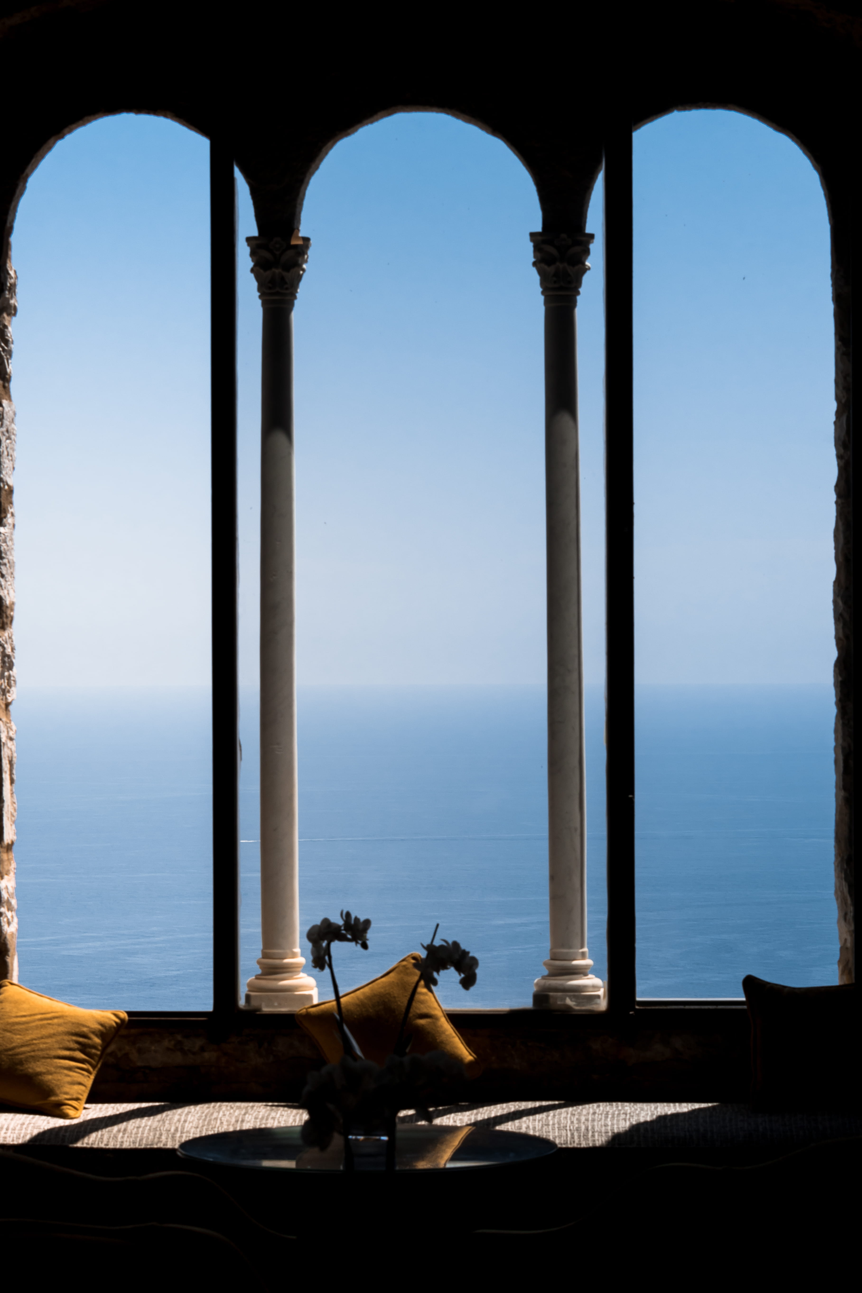 france, clear sky, mediterranean sea, arch, mediterranean, horizon over water, tranquility, turquoise, 5K, luxury, outdoors, water, summer, built structure, Phone HD Wallpaper