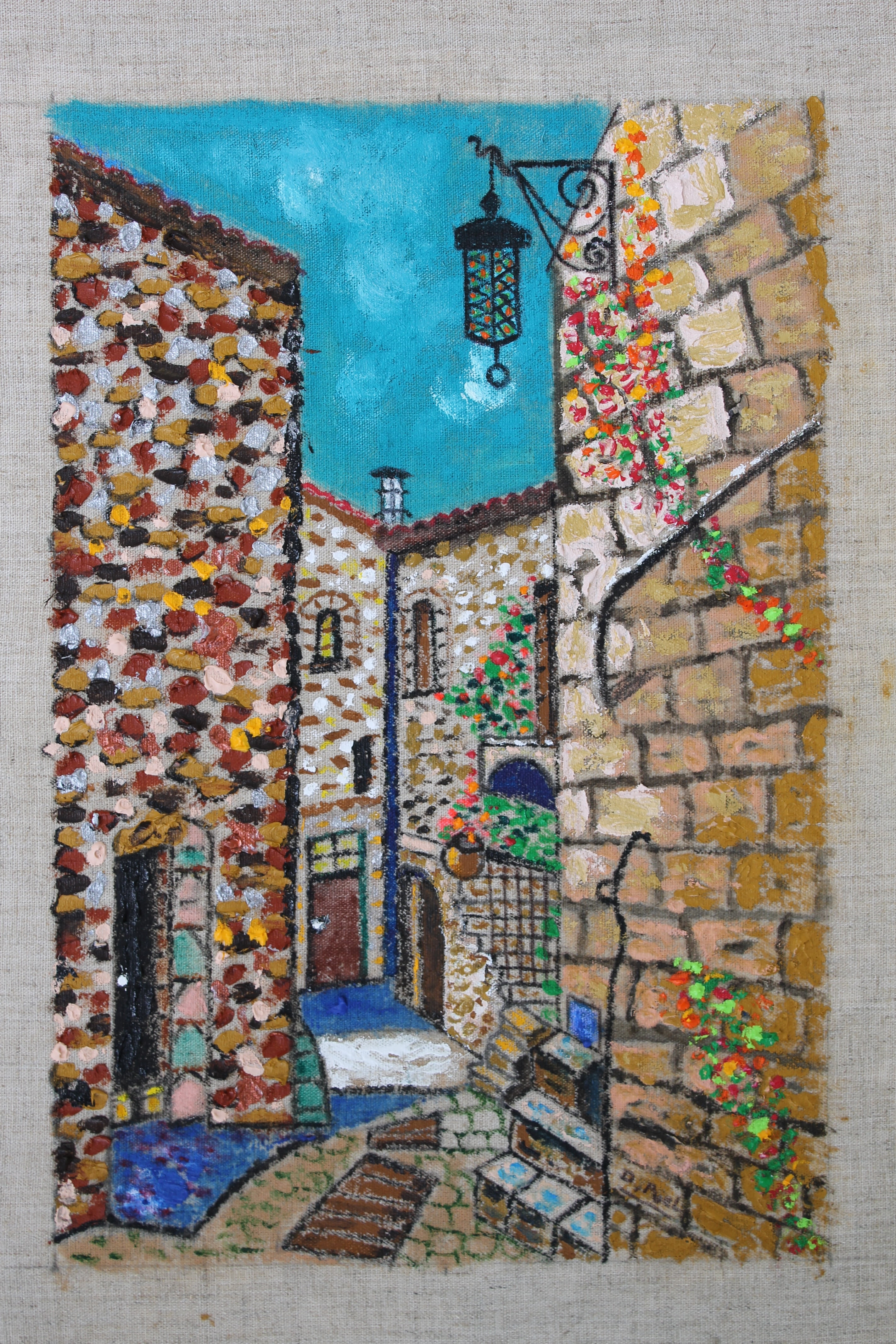 village, architecture, art and craft, pattern, eze, no people, wall - building feature, mural, built structure, the past, building exterior, brick, history, Phone HD Wallpaper