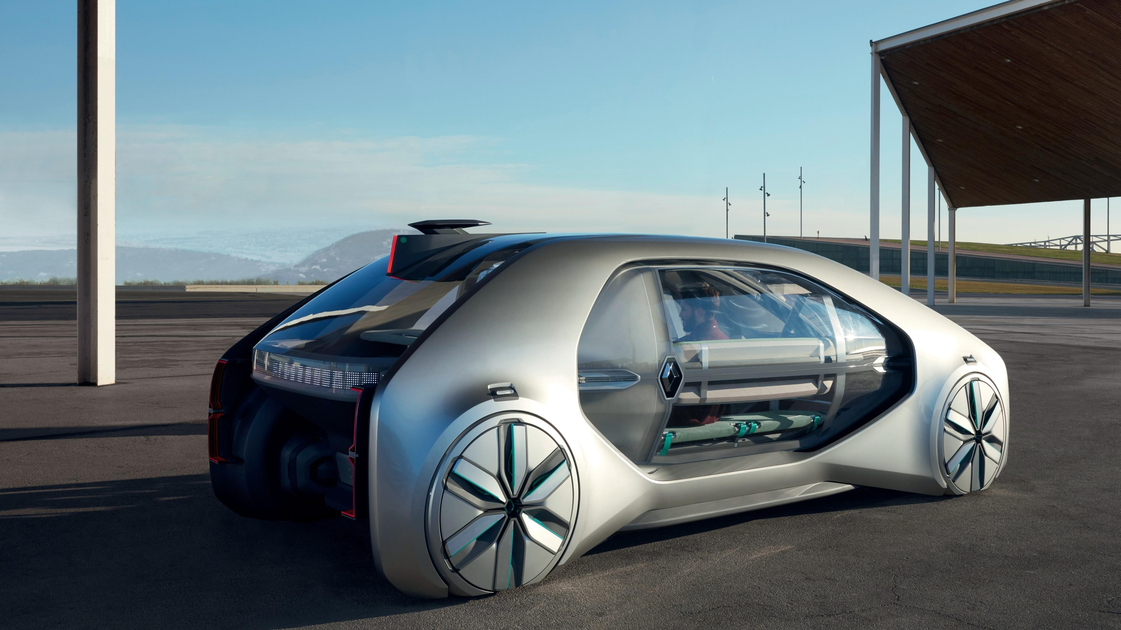 4K, 4K, electric cars, Renault EZ-GO, HD Wallpaper