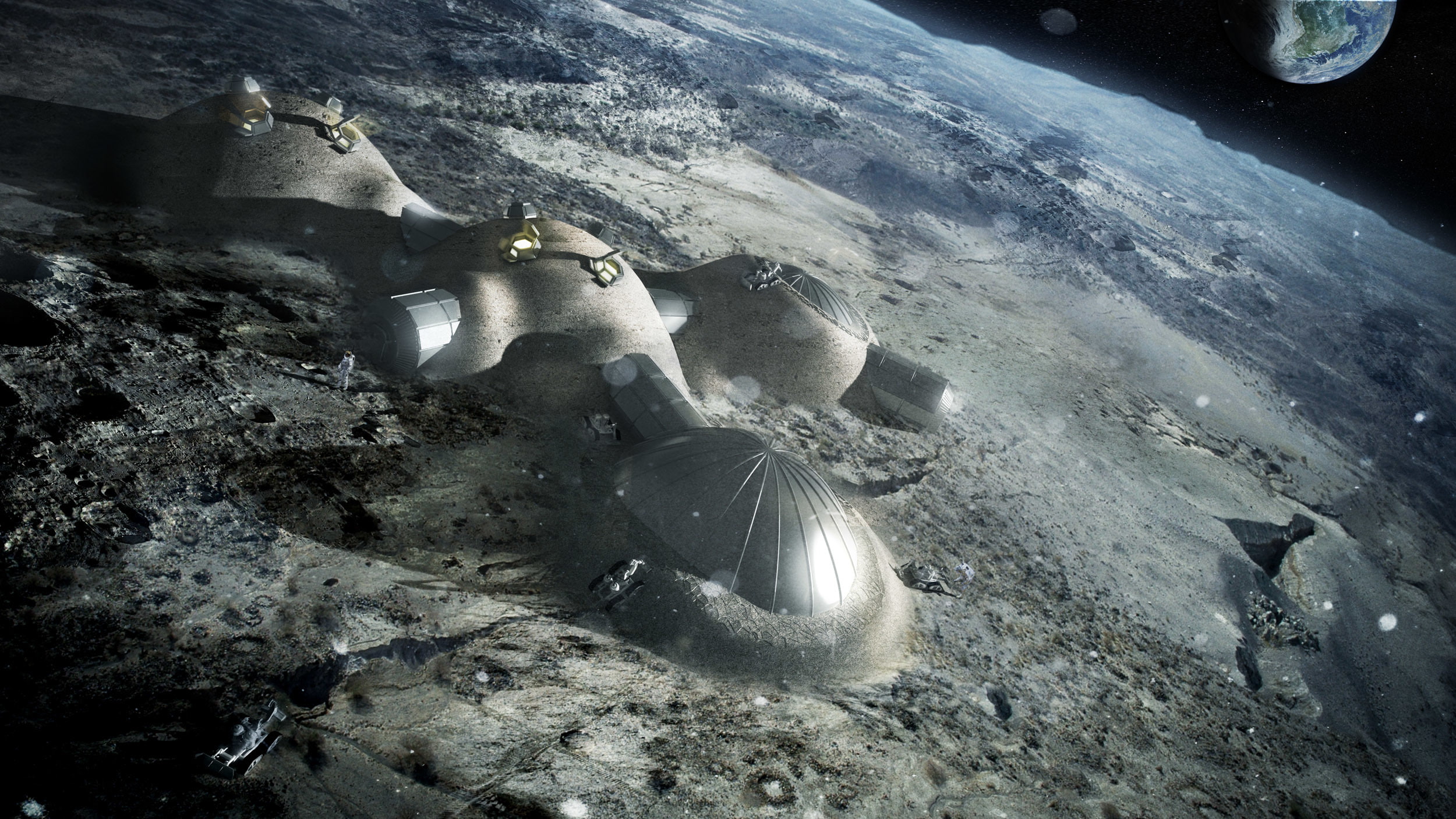 colonization, 1080P, space, base, the moon, HD Wallpaper