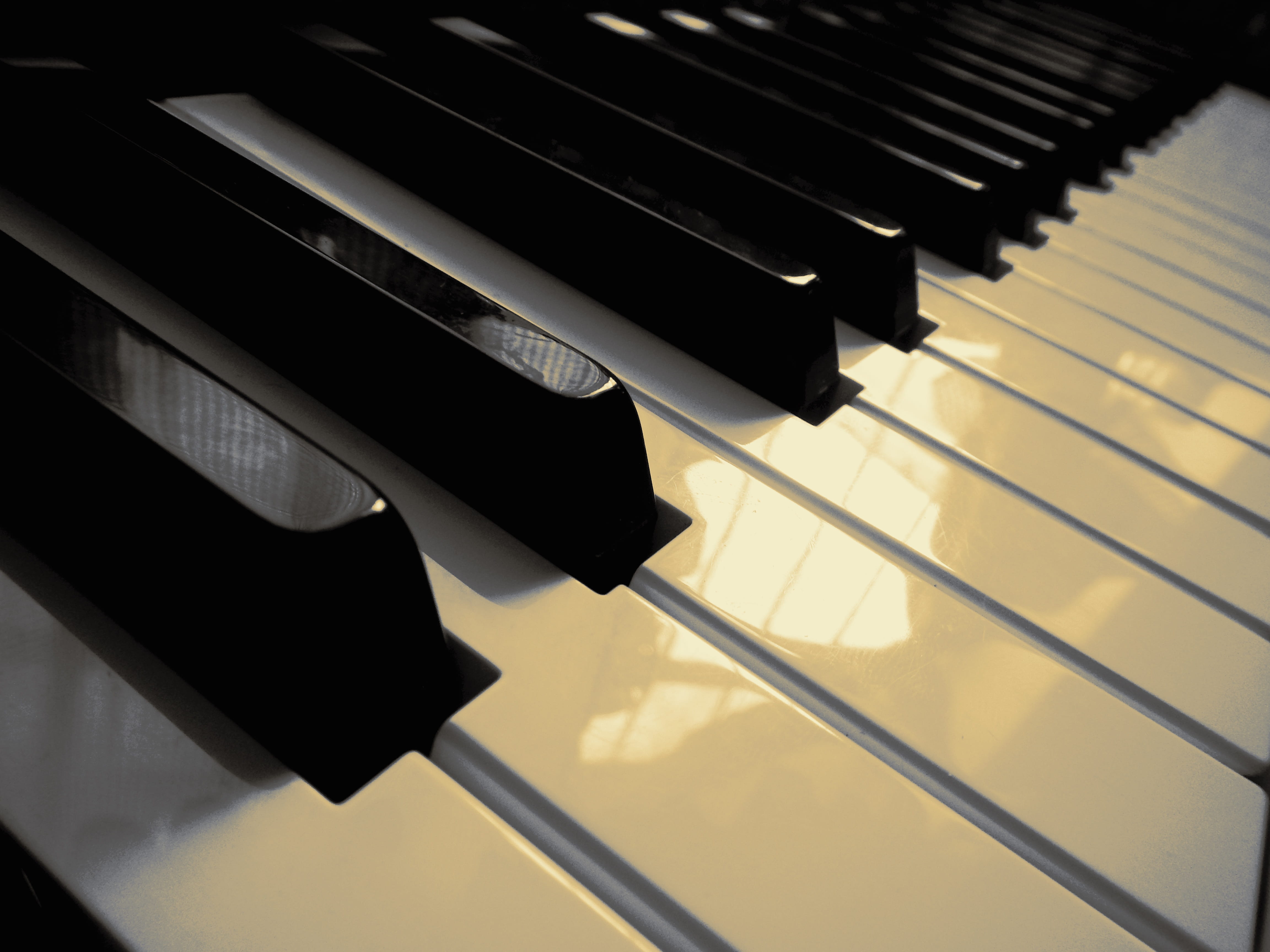 black and white, keyboard instrument, electric, piano key, focus on foreground, music, no people, instruments, keyboard, black color, keys, organ, musical equipment, HD Wallpaper
