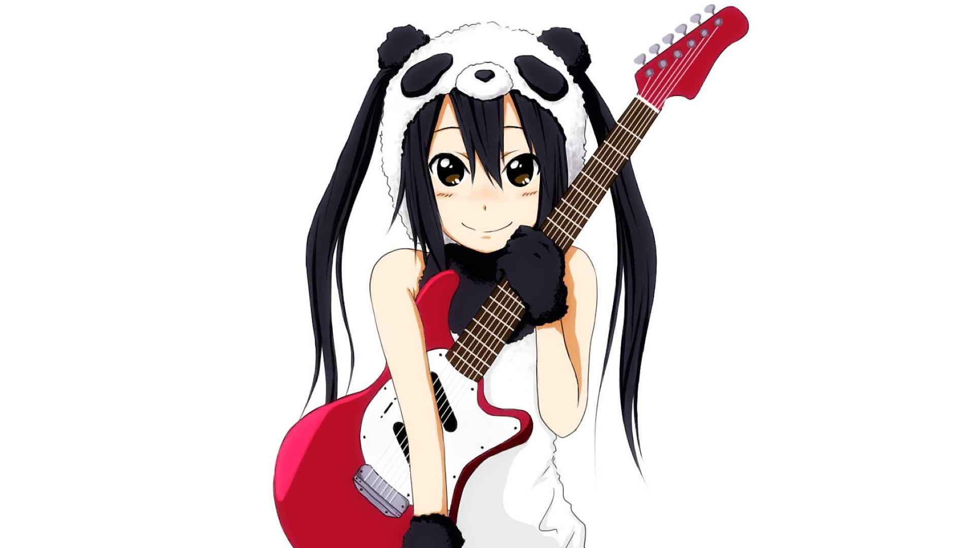 illustration, guitar, guitarist, white, 1080P, vector, white background, no people, acoustic Instrument, artist, nice, jazz Music, hat, acoustic Guitar, HD Wallpaper