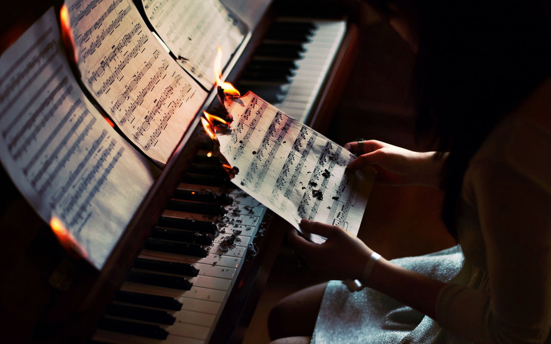wooden, upright, artistic, piano, 1080P, music, brown, hd, HD Wallpaper