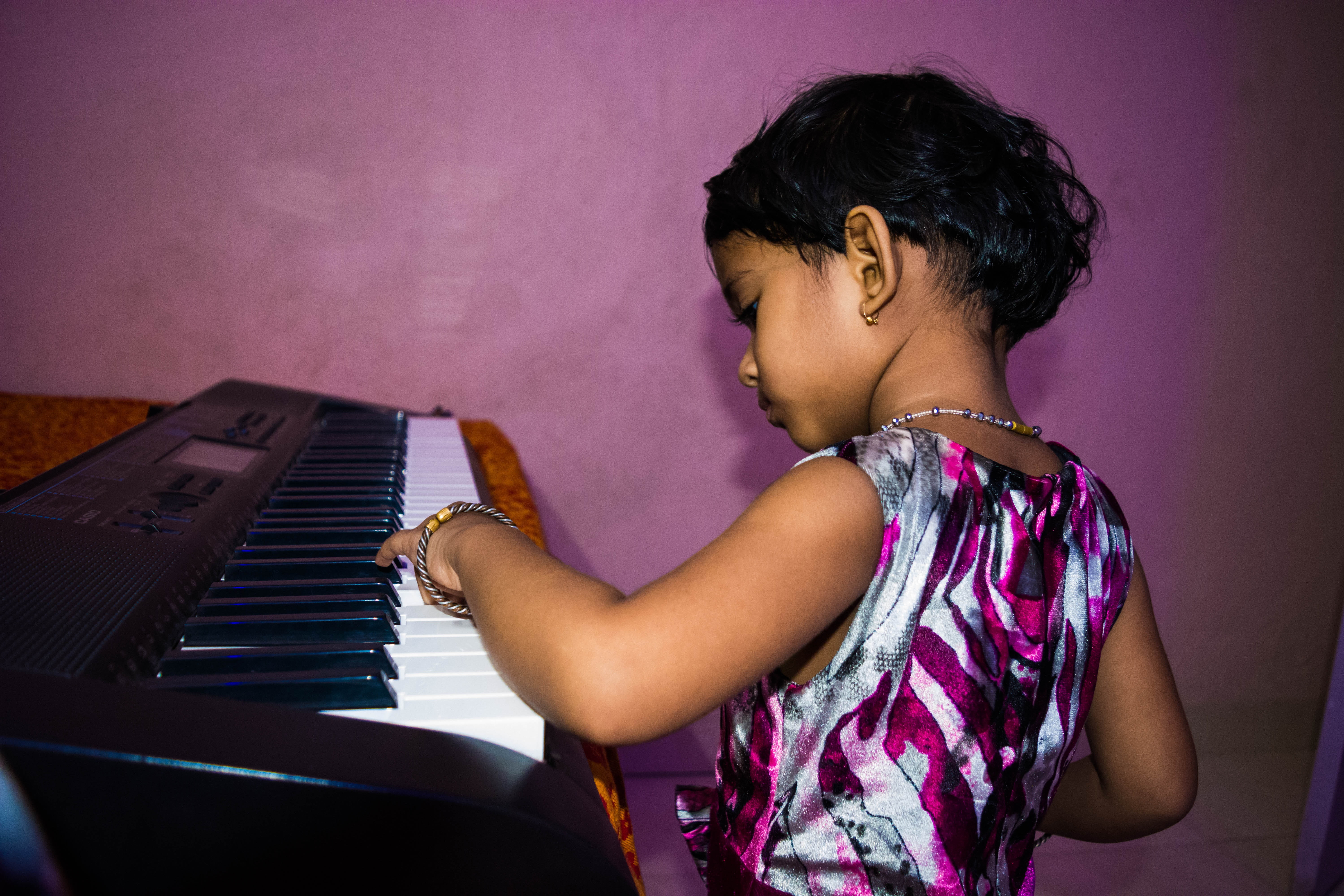 skill, practice, keyboard instrument, musical equipment, little girl, player, girl, arts culture and entertainment, piano, musical instrument, female, one person, HD Wallpaper