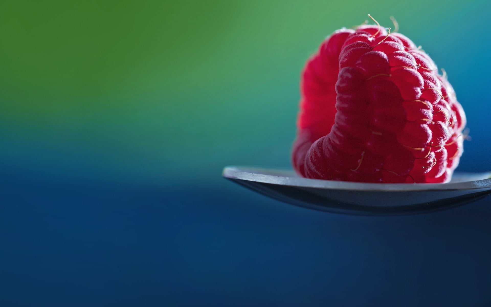 simple background, 1080P, raspberries, macro, spoons, HD Wallpaper