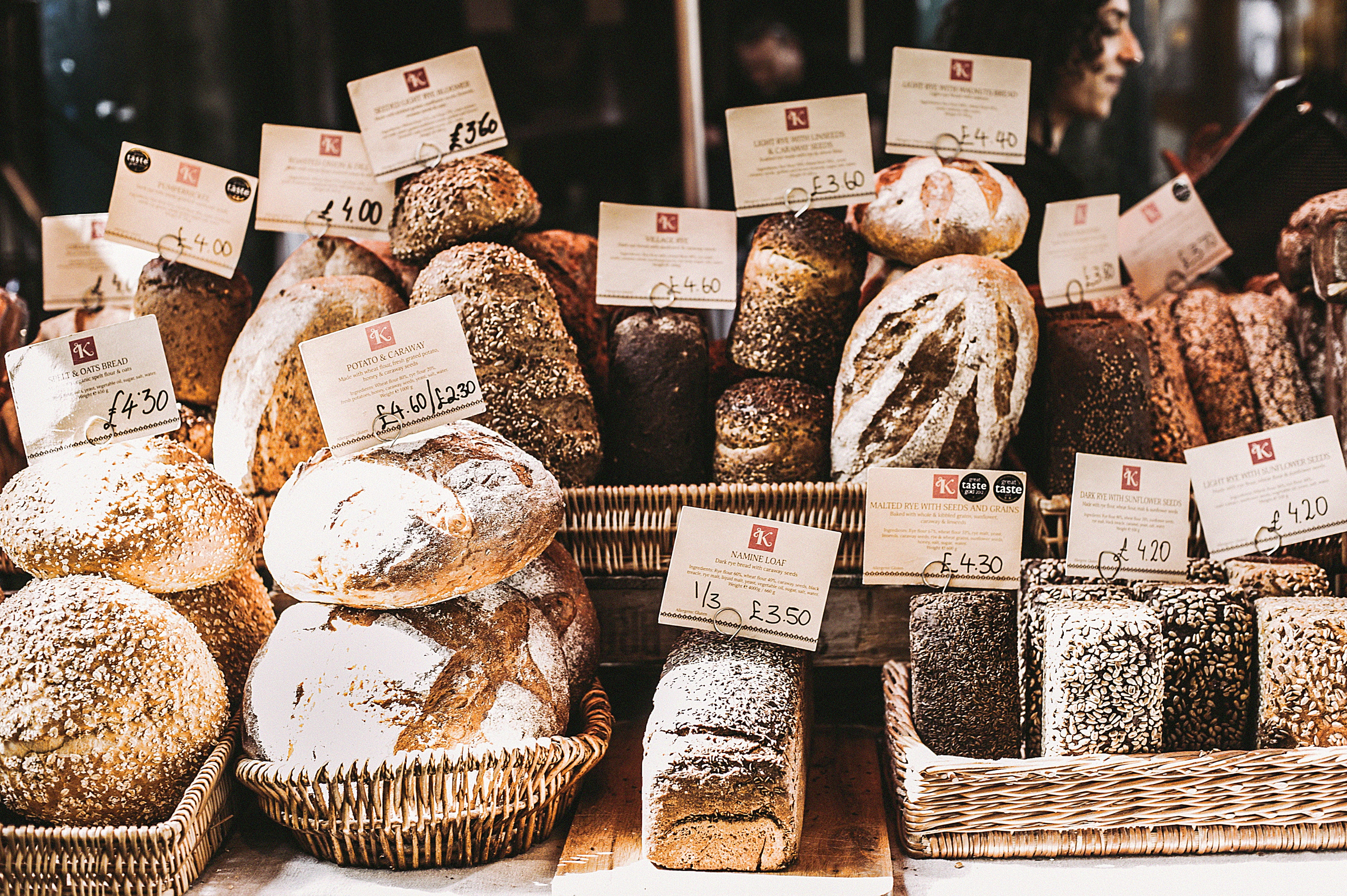 stall, large group of objects, retail, market stall, price tag, abundance, indoors, food, variation, shop, baked, for sale, cheese, retail display, still life, HD Wallpaper
