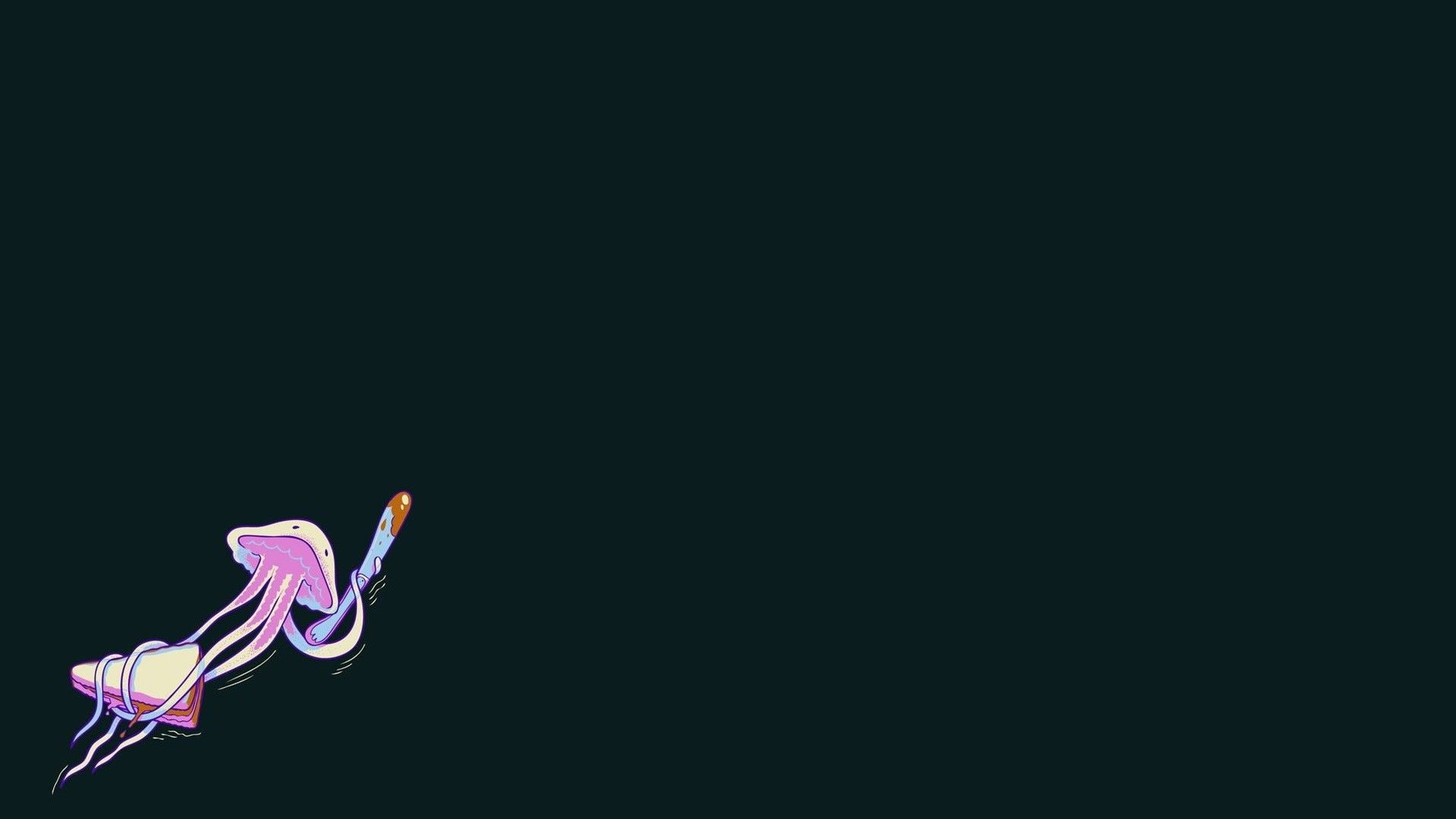 Funny, 1920x1080, 1080P, peanut butter, jellyfish, HD Wallpaper