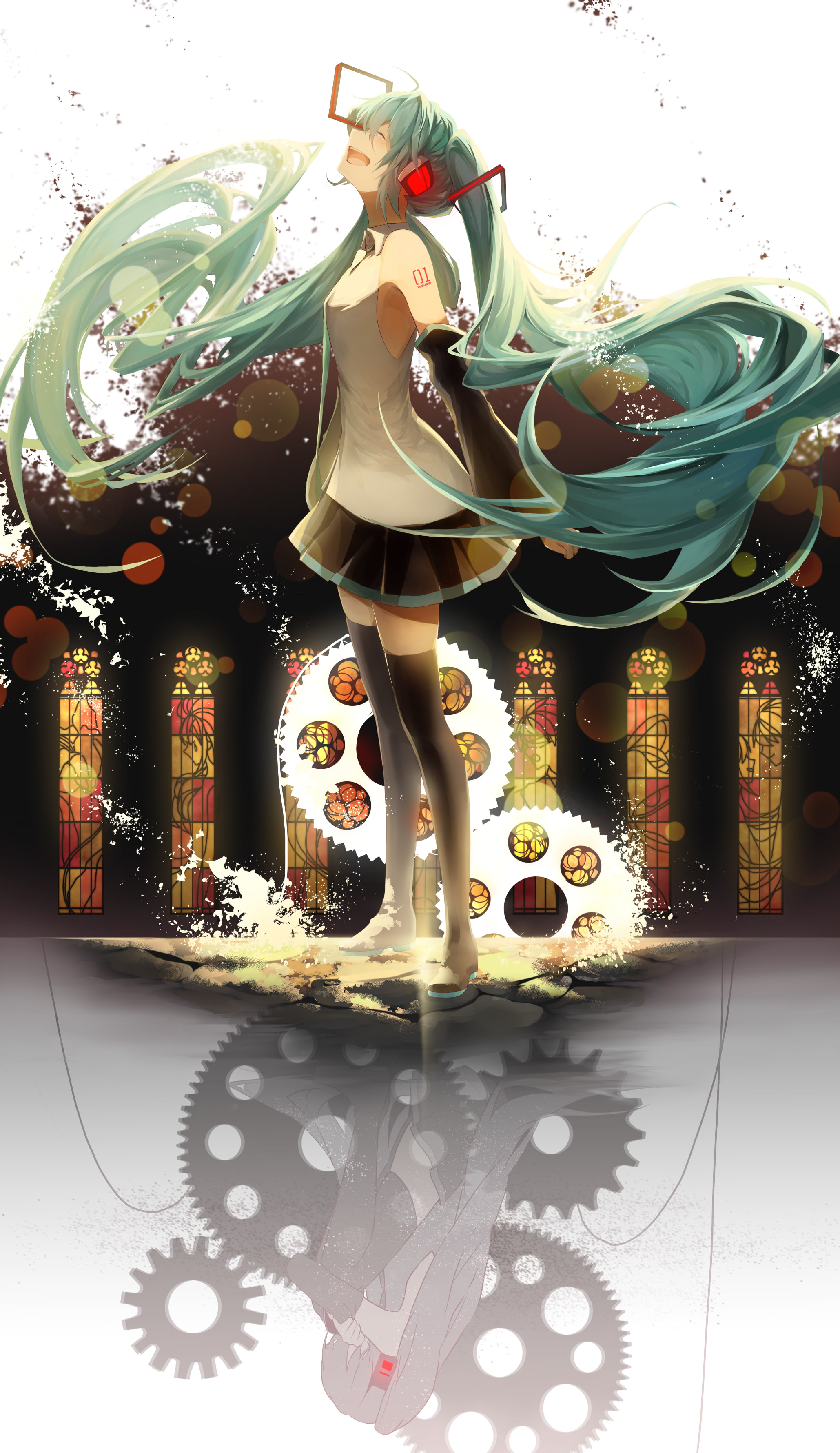 table, Vocaloid, sweet food, indoors, holiday, christmas, indulgence, 2K, anime girls, human representation, celebration, thigh-highs, no people, sweet, Phone HD Wallpaper
