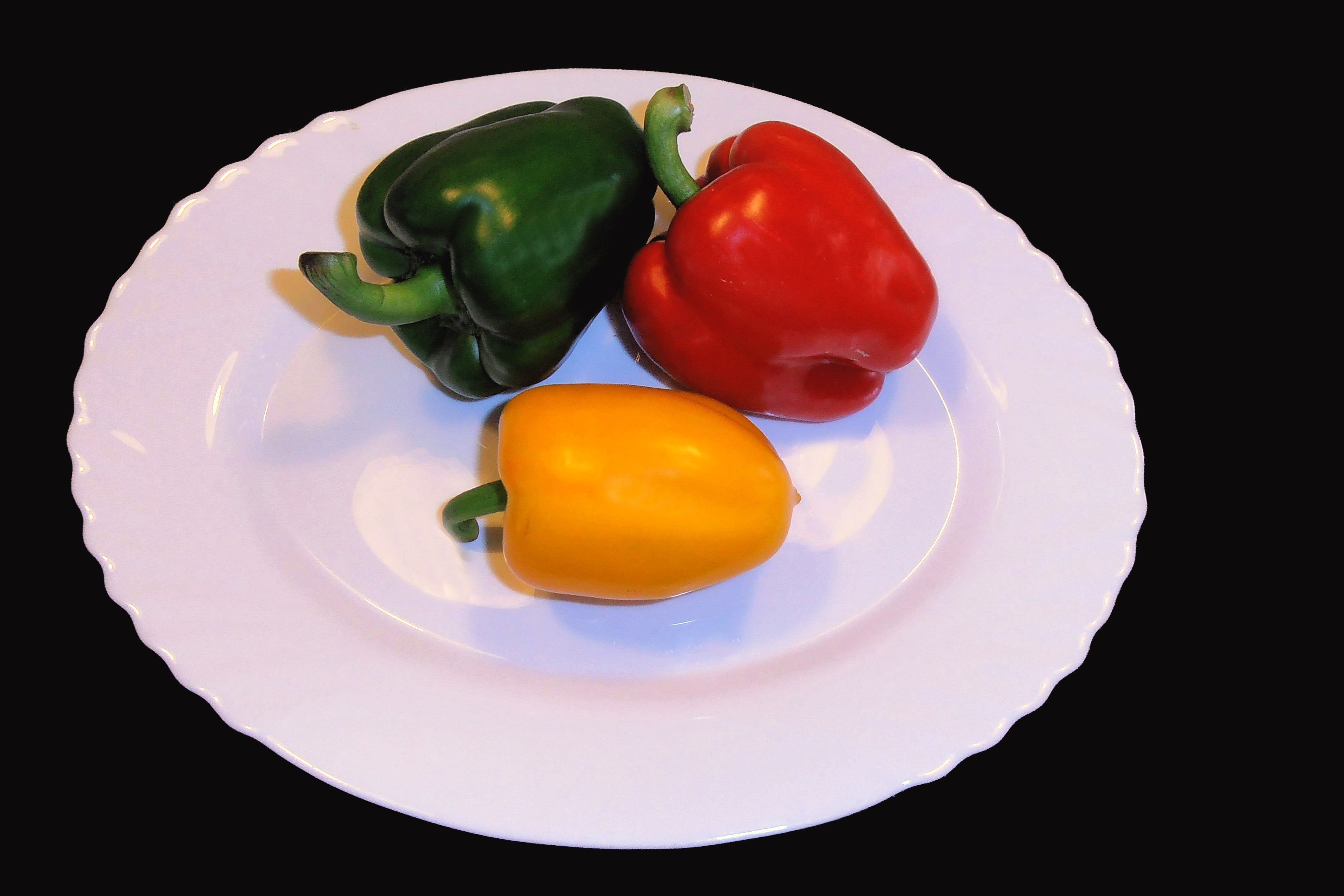 no people, 4K, sweet peppers, indoors, freshness, pepper, wellbeing, red, temptation, still life, food, studio shot, peppers, high angle view, close-up, HD Wallpaper