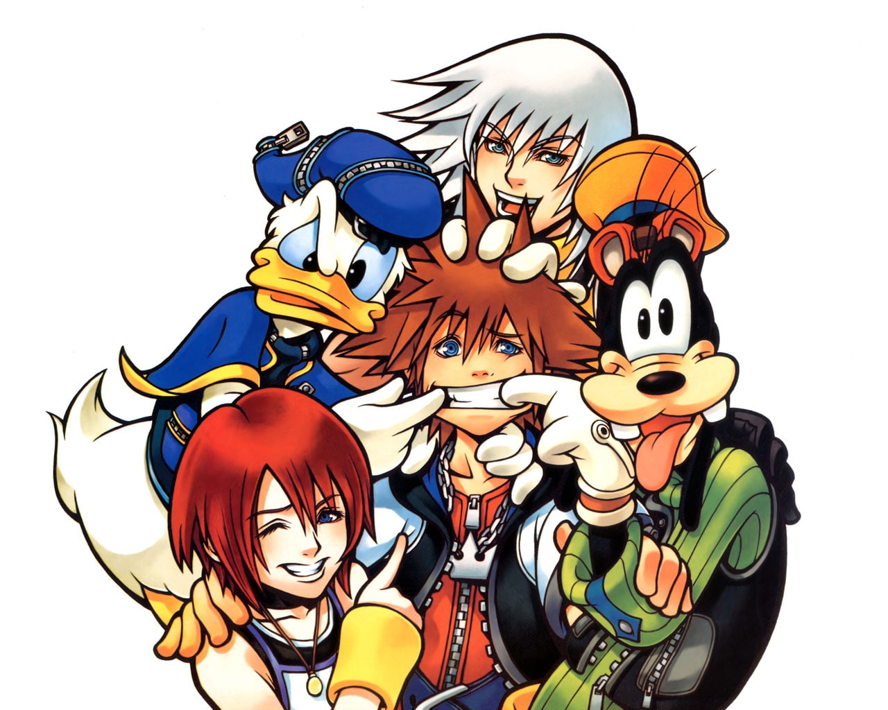 animals, Video Games, goofy, video, duck, sora, donald, kingdom, 720P, games, Kingdom Hearts, ducks, hearts, art, x, hd, HD Wallpaper