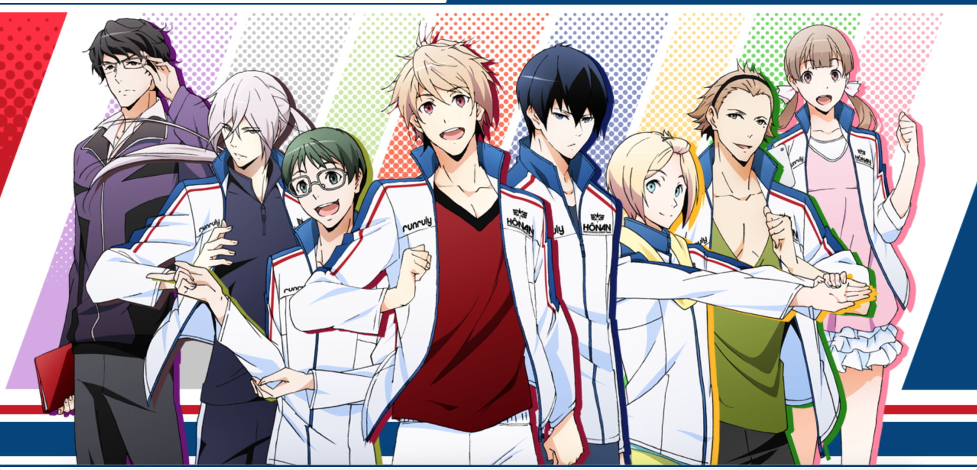Yujiro Dan, Riku Yagami, glasses, women, Prince of Stride Alternative, Ayumu Kadowaki, clothing, group of people, day, young men, standing, adult, Nana Sakurai, HD Wallpaper