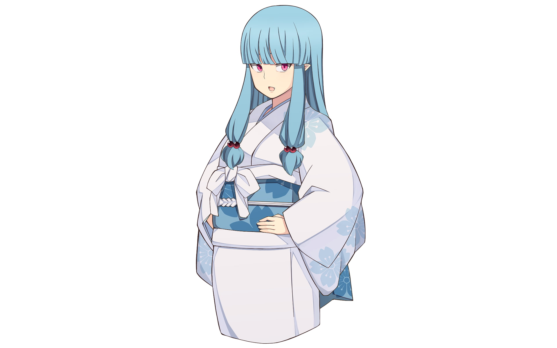 Tsugumomo, technology, indoors, white background, females, beautiful woman, hairstyle, 1080P, anime girls, clothing, young adult, cut out, Kiriha, one person, HD Wallpaper