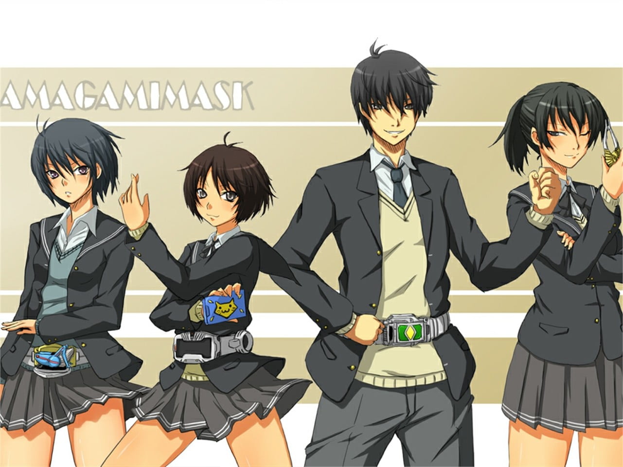 Nanasaki Ai, 720P, togetherness, adult, creativity, arts culture and entertainment, technology, standing, women, three quarter length, males, Tsukahara Hibiki, HD Wallpaper