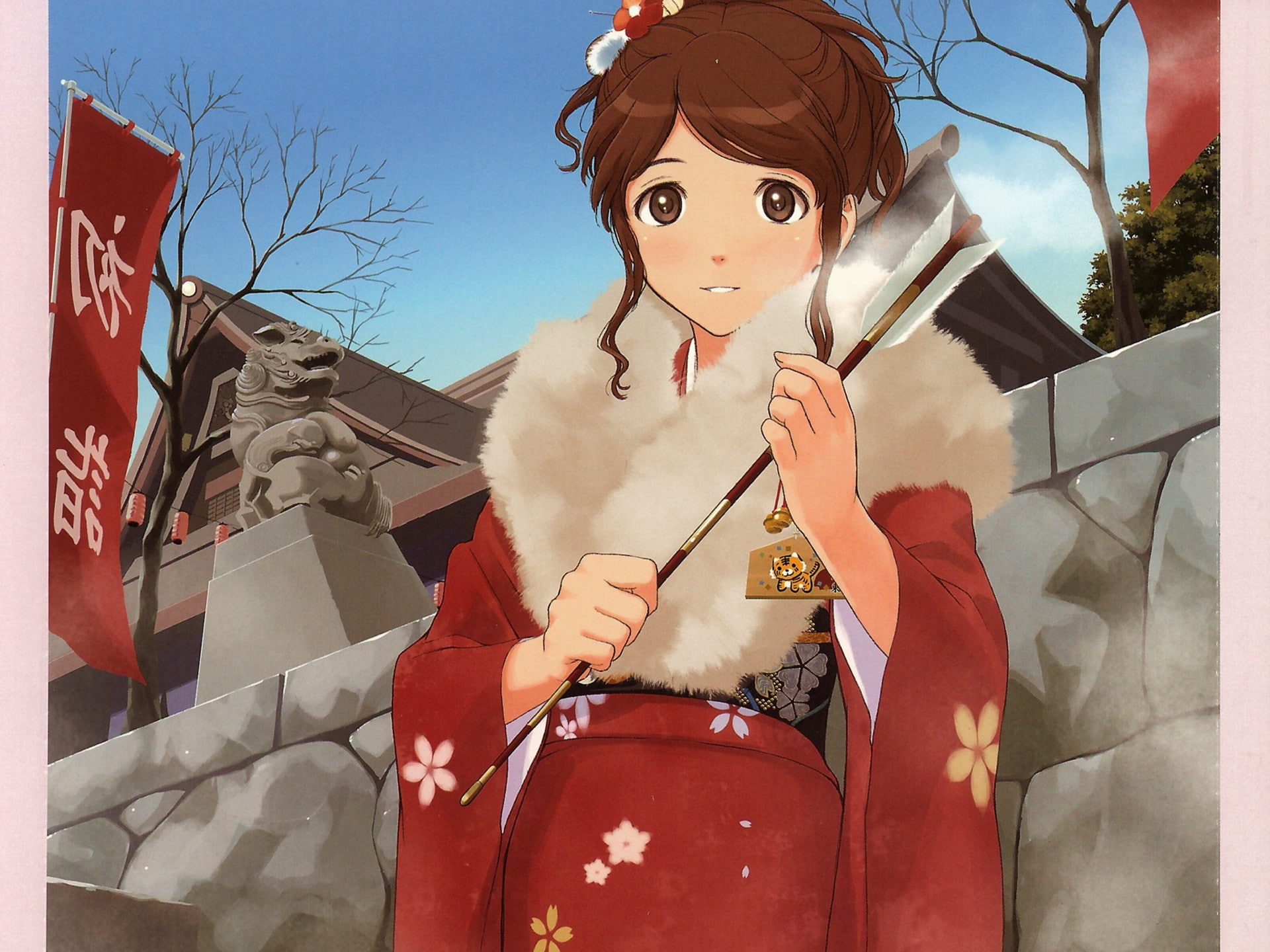 one person, day, Nakata Sae, creativity, anime girls, women, tree, building exterior, built structure, male likeness, 1080P, nature, art and craft, childhood, HD Wallpaper