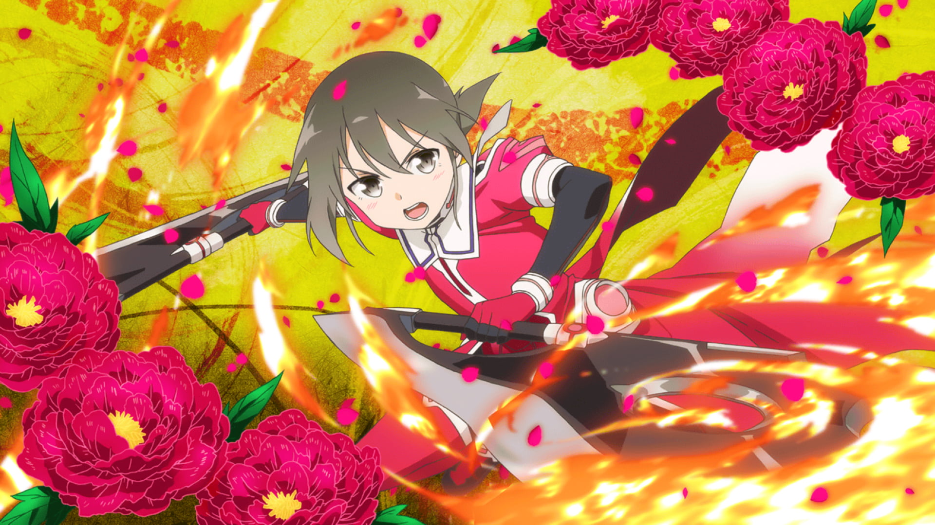 red, 1080P, Minowa Gin, HD Wallpaper