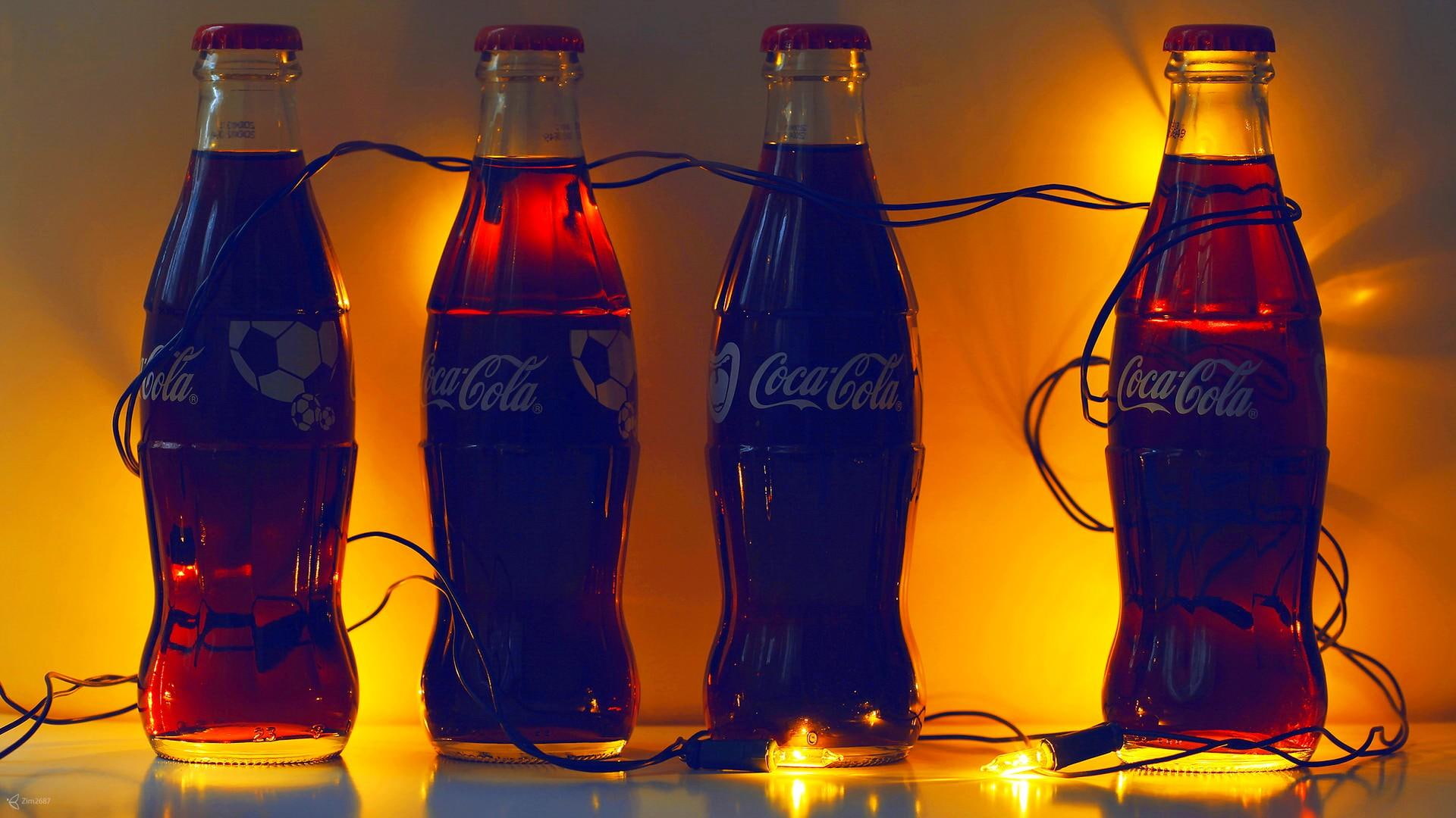 lights, cool, 3d and abstract, 1080P, drinks, cola, carbonated drink, HD Wallpaper