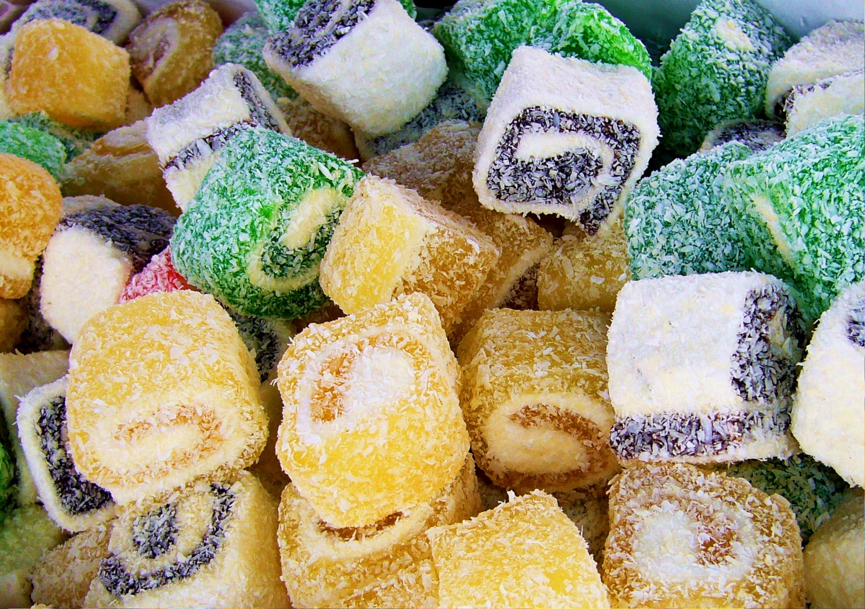 confection, dessert, bonbon, multi colored, indulgence, delicious, for sale, unhealthy eating, sweet, choice, colorful, top, food and drink, full frame, HD Wallpaper