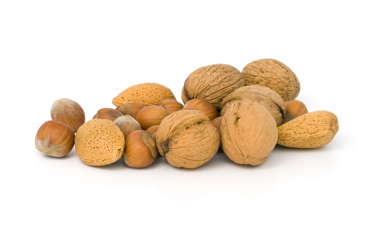 group of objects, white background, healthy Eating, 720P, variation, nut, nutshell, organic, nuts, freshness, nut - Food, no people, hazelnut, nature, HD Wallpaper