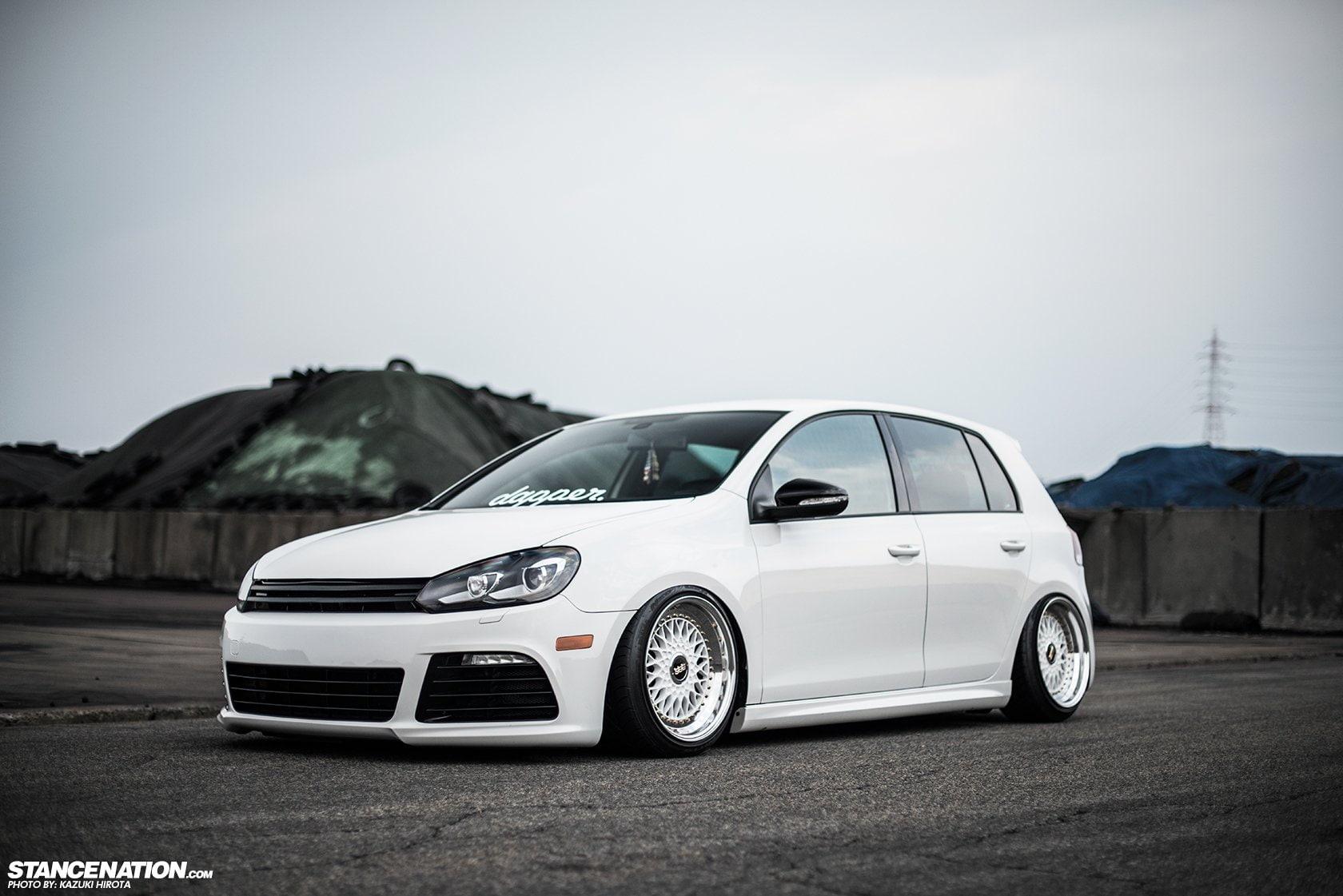 Stanced VW Golf GTI, Volkswagen, 720P, HD Wallpaper
