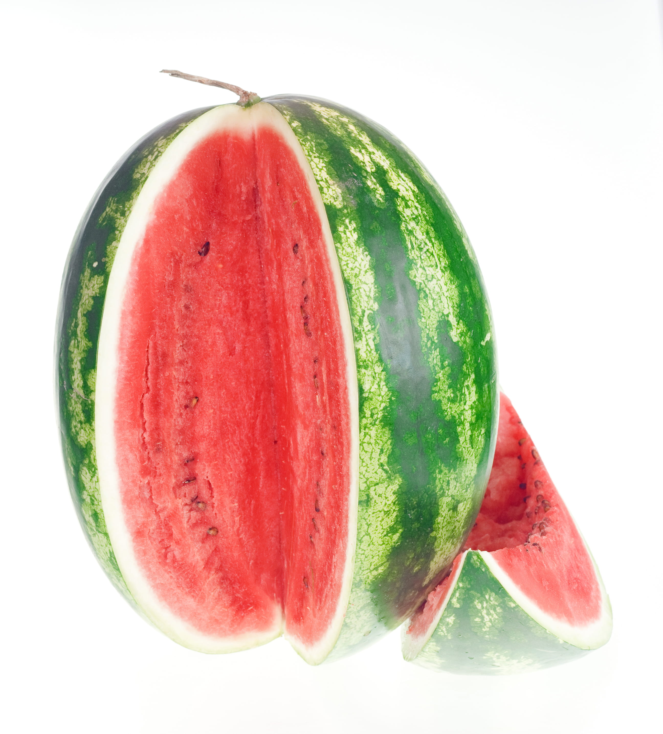 fresh, watermelon, wellbeing, refreshment, vitamin, close-up, indoors, isolated, white background, healthyfood, cut out, melon, studio, diet, green color, Phone HD Wallpaper