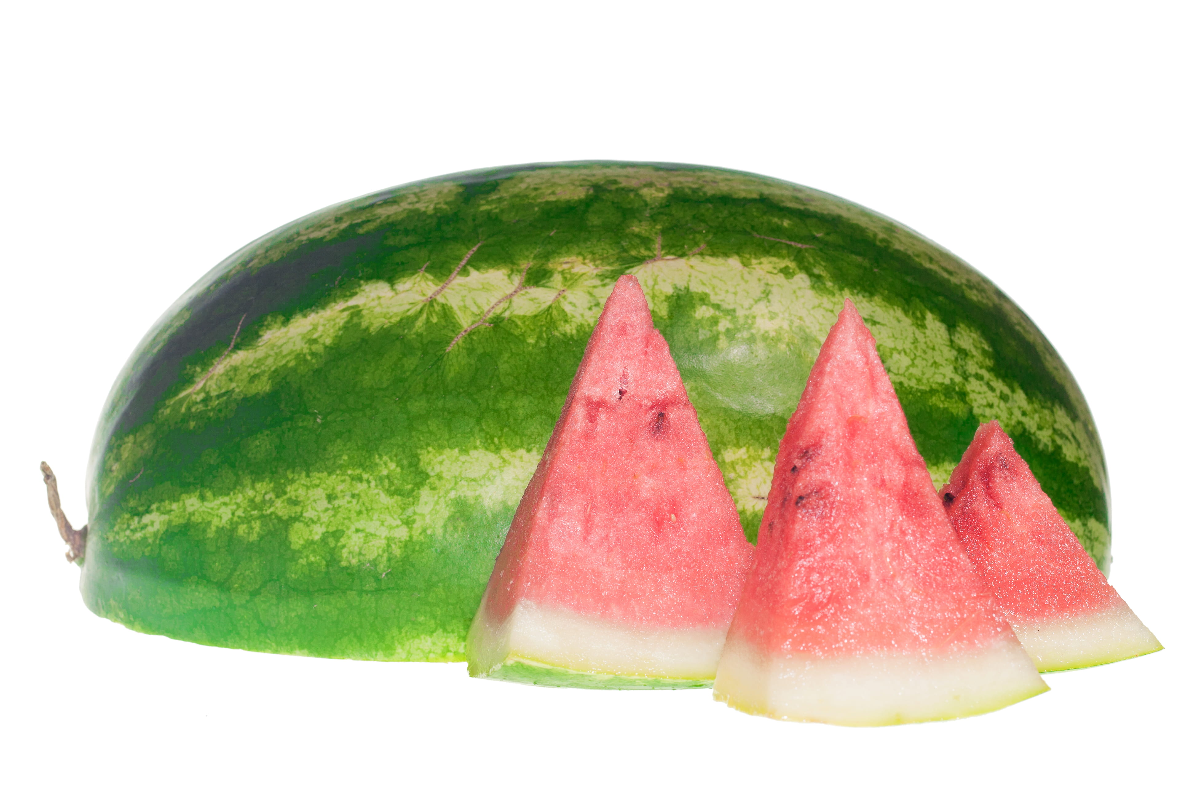 cut, melon, 4K, white background, white, ripe, slice, indoors, food, close-up, watermelon, chopped, isolated, fruit, eat, fresh, food and drink, dietfood, HD Wallpaper
