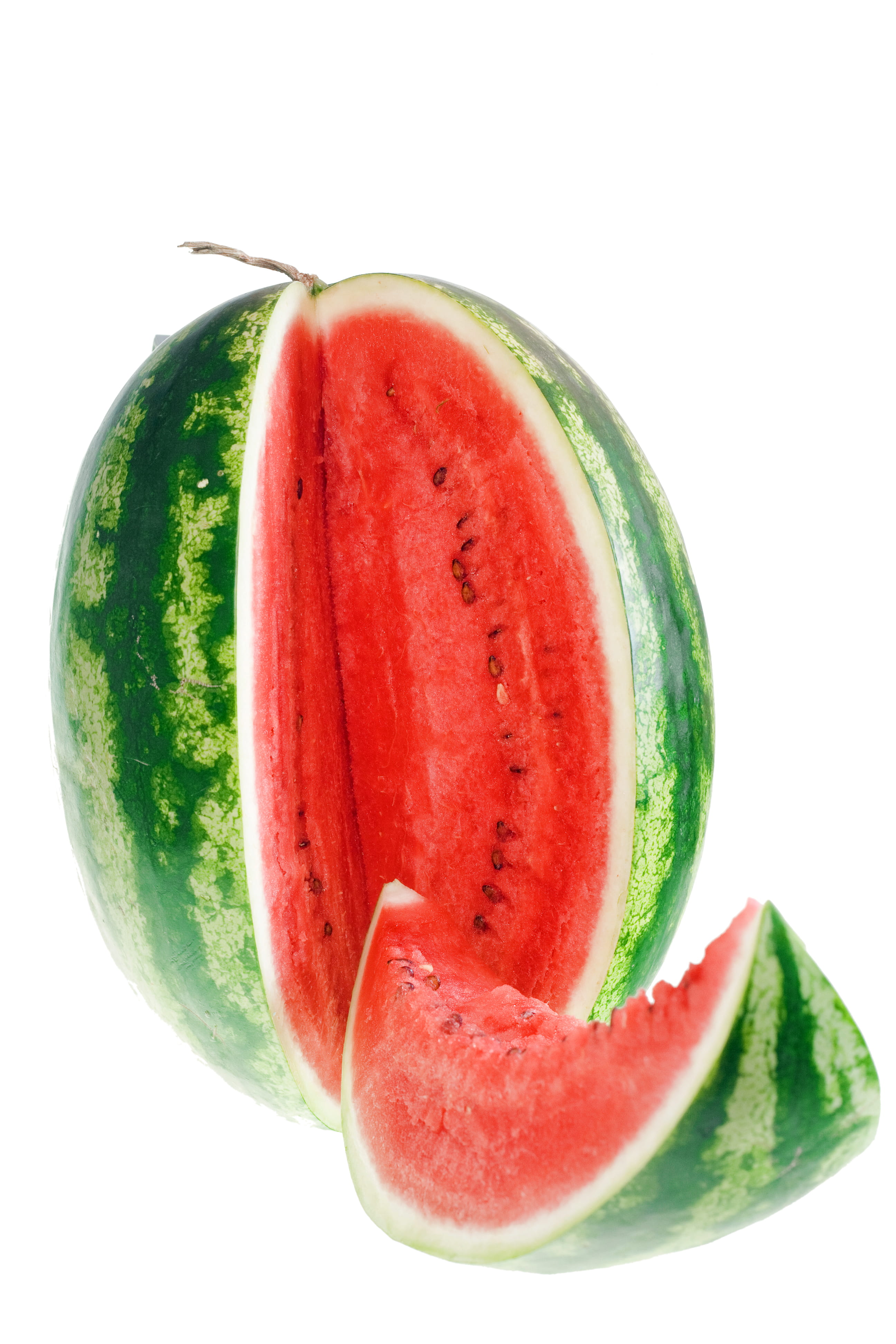 cut out, eat, red, food and drink, indoors, watermelon, copy space, cross section, healthy, still life, sweetfood, vitamin, white background, studio shot, Phone HD Wallpaper