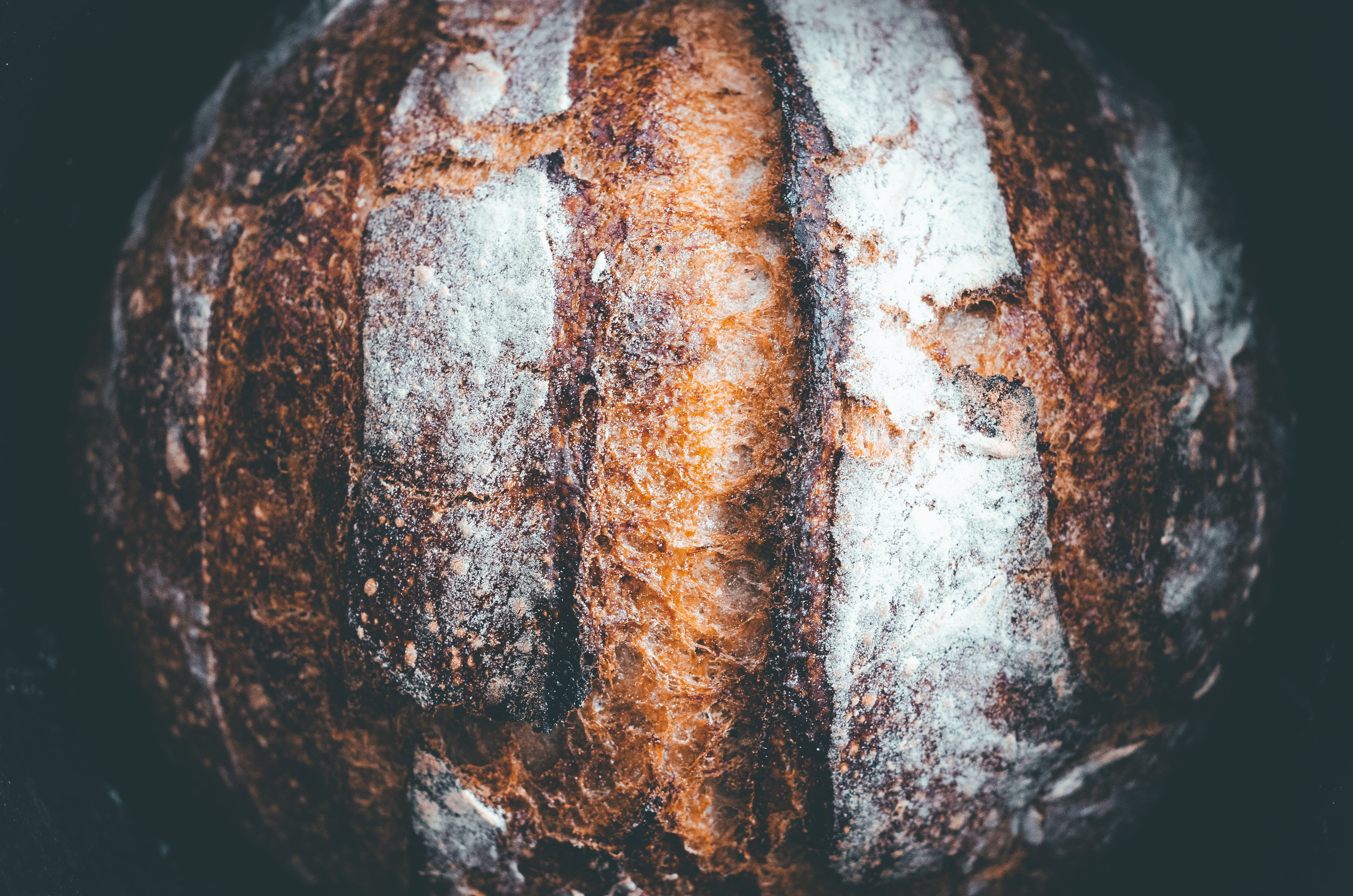 loaf, still life, 4K, food and drink, bakery, food, homemade, textured, freshness, high angle view, brown, bite, flour, healthy, backgrounds, day, knead, HD Wallpaper