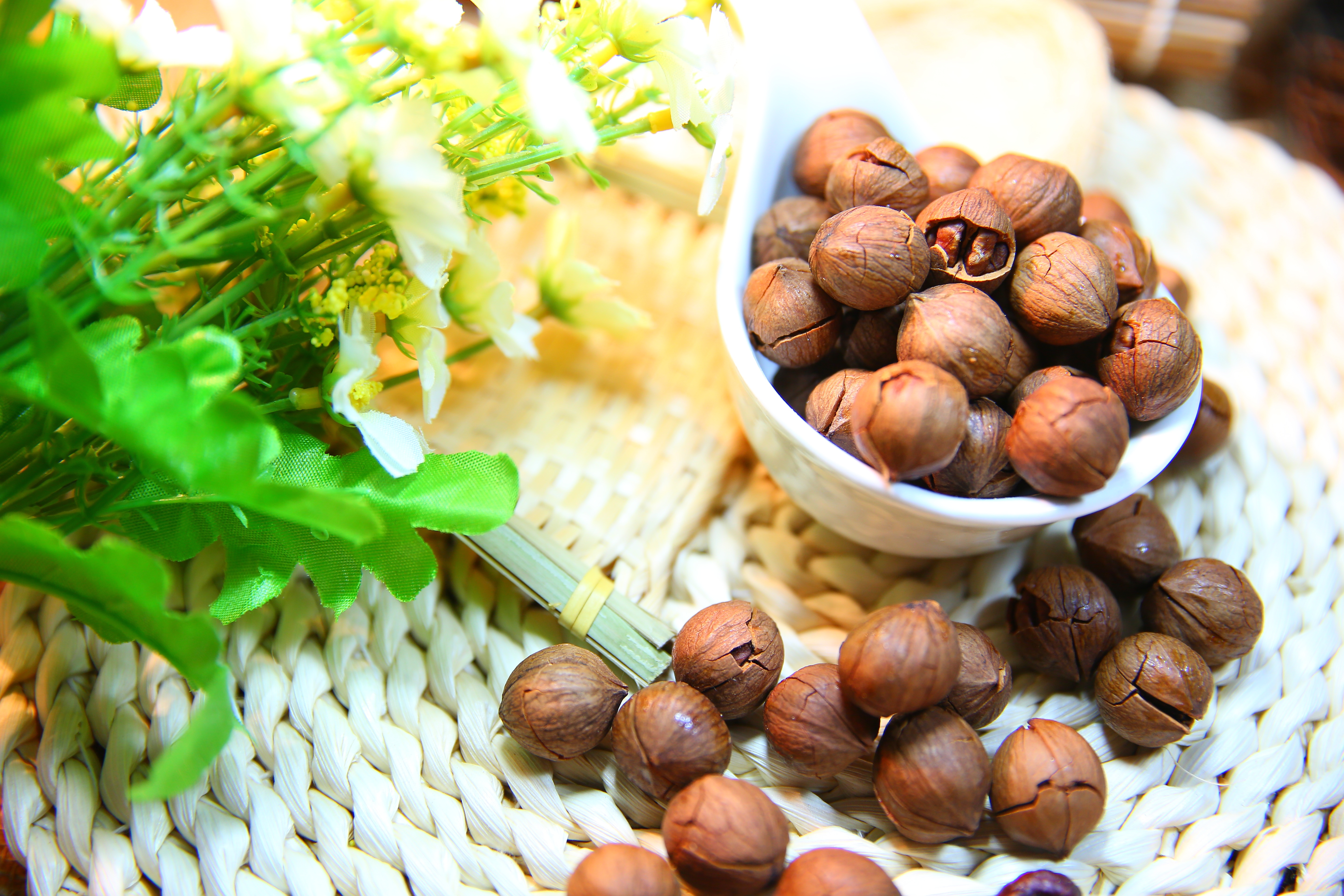 abundance, day, indoors, protein, nut - food, pecan, brown, 5K, food, walnut, still life, no people, healthy eating, bowl, wellbeing, food and drink, high angle view, HD Wallpaper