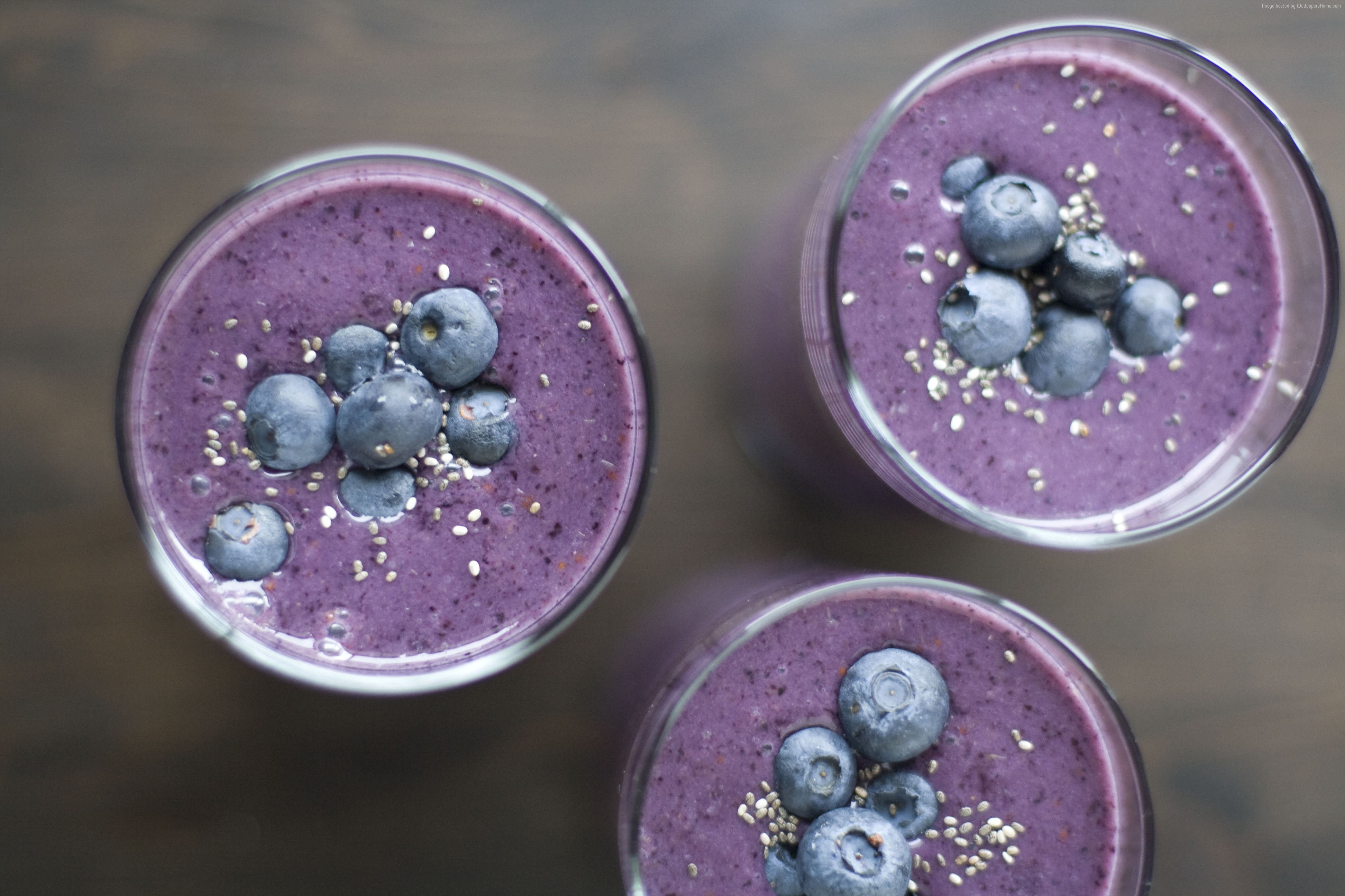 smoothies, sesame, 4K, blueberry, fruit, HD Wallpaper