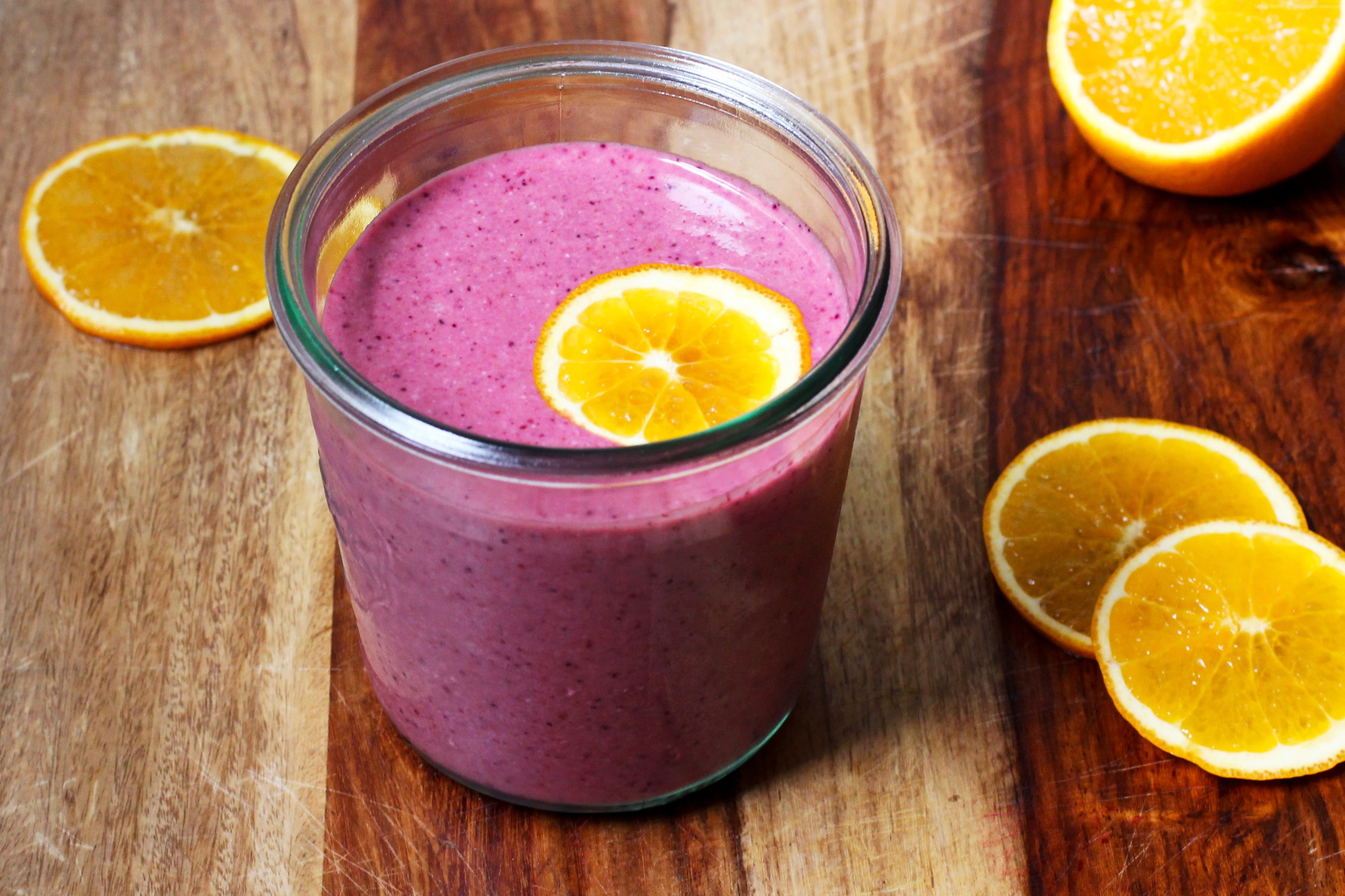 blueberry, 2K, orange, smoothies, HD Wallpaper
