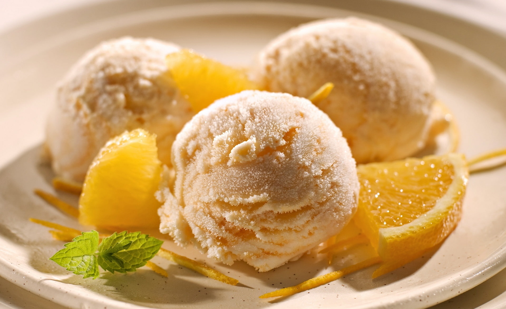 sweet food, vanilla ice cream, healthy eating, frozen food, snack, Macro, indulgence, fruit, cold temperature, scoop shape, garnish, food, mango, no people, HD Wallpaper