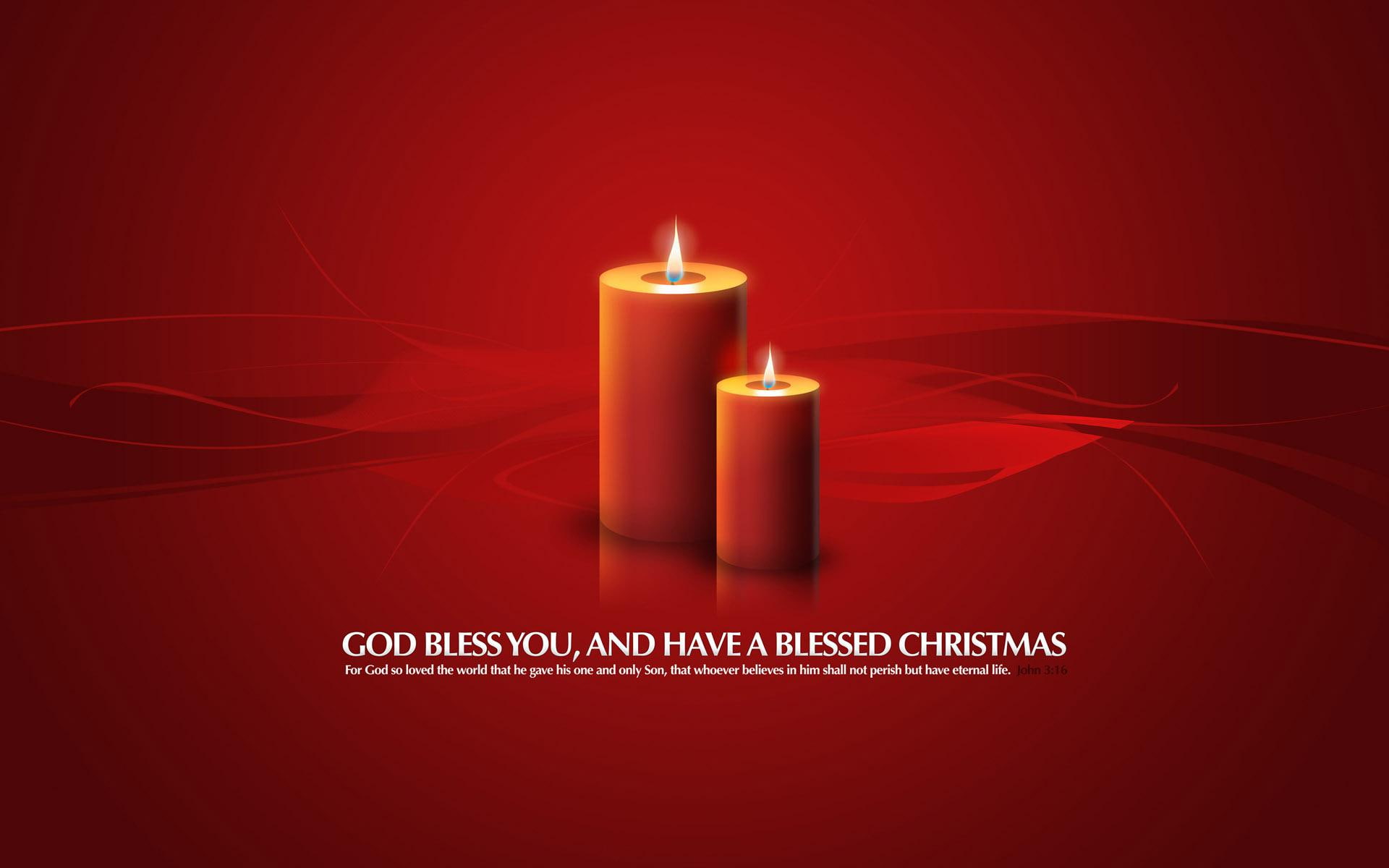 1080P, god, christmas, candles, bless, HD Wallpaper