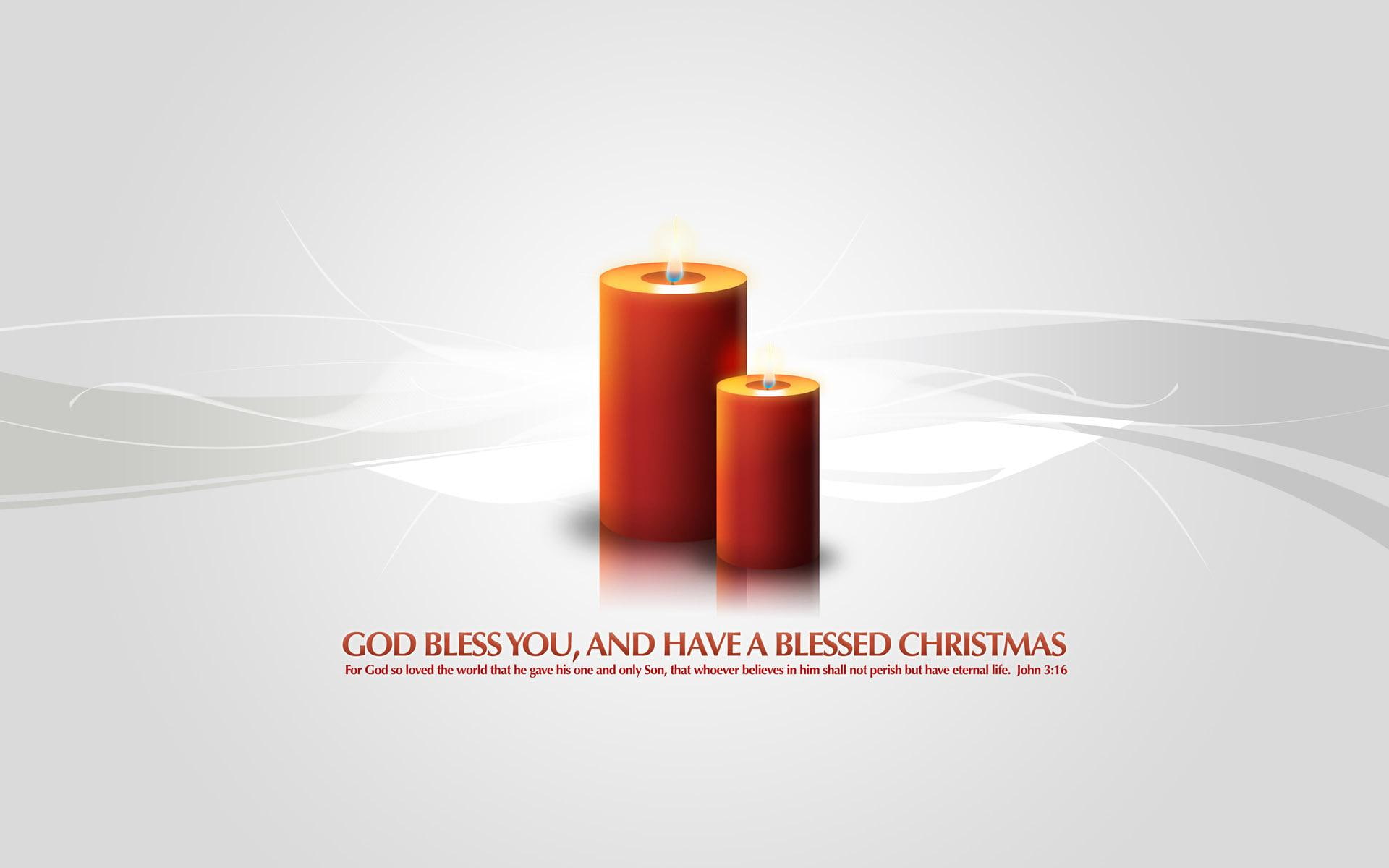 bless, god, christmas, candles, 1080P, HD Wallpaper