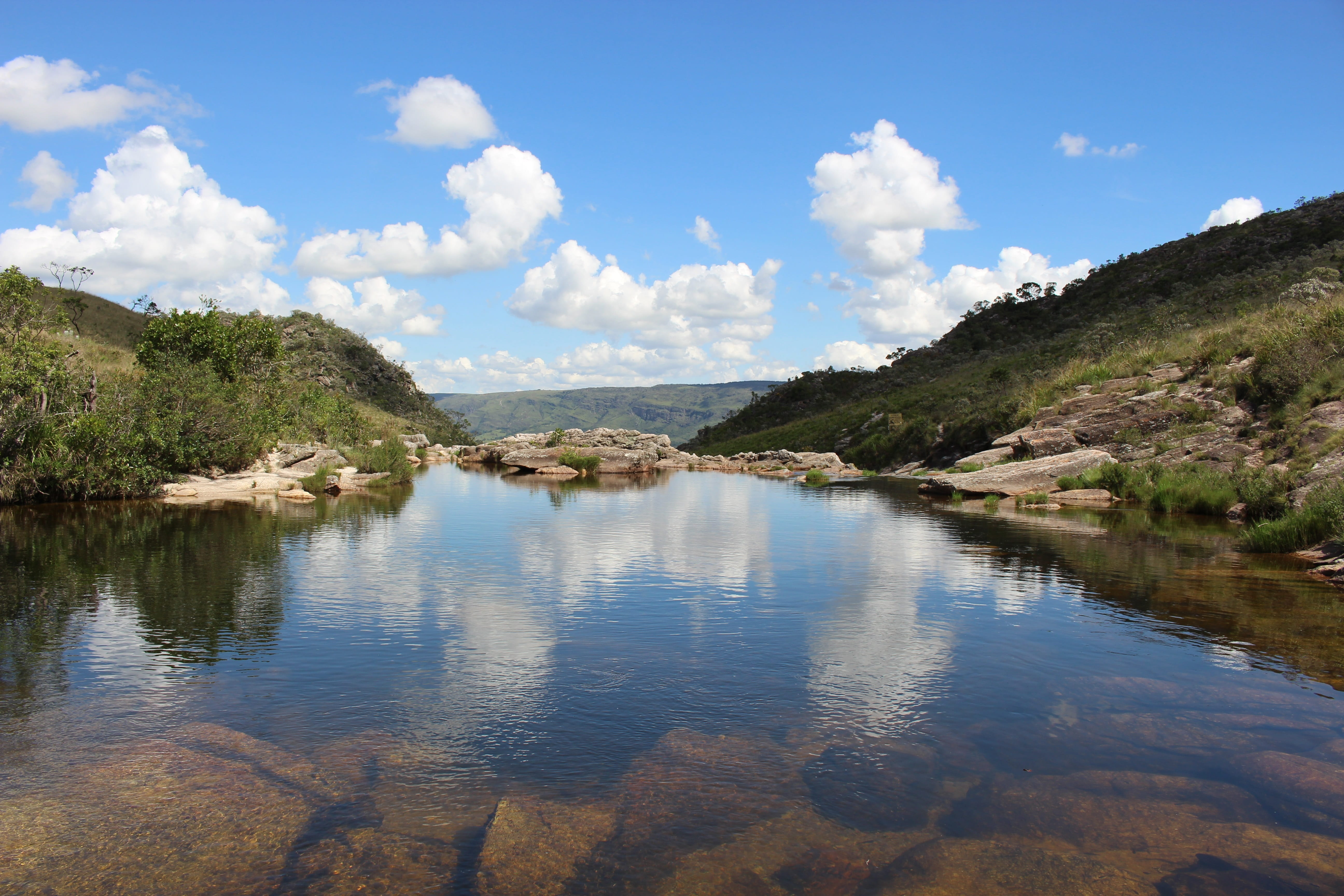 idyllic, tranquil scene, clouds, landscapes, silent, 5K, river san francisco, rest, beauty in nature, non-urban scene, plant, reflection, tourism, mountain, HD Wallpaper