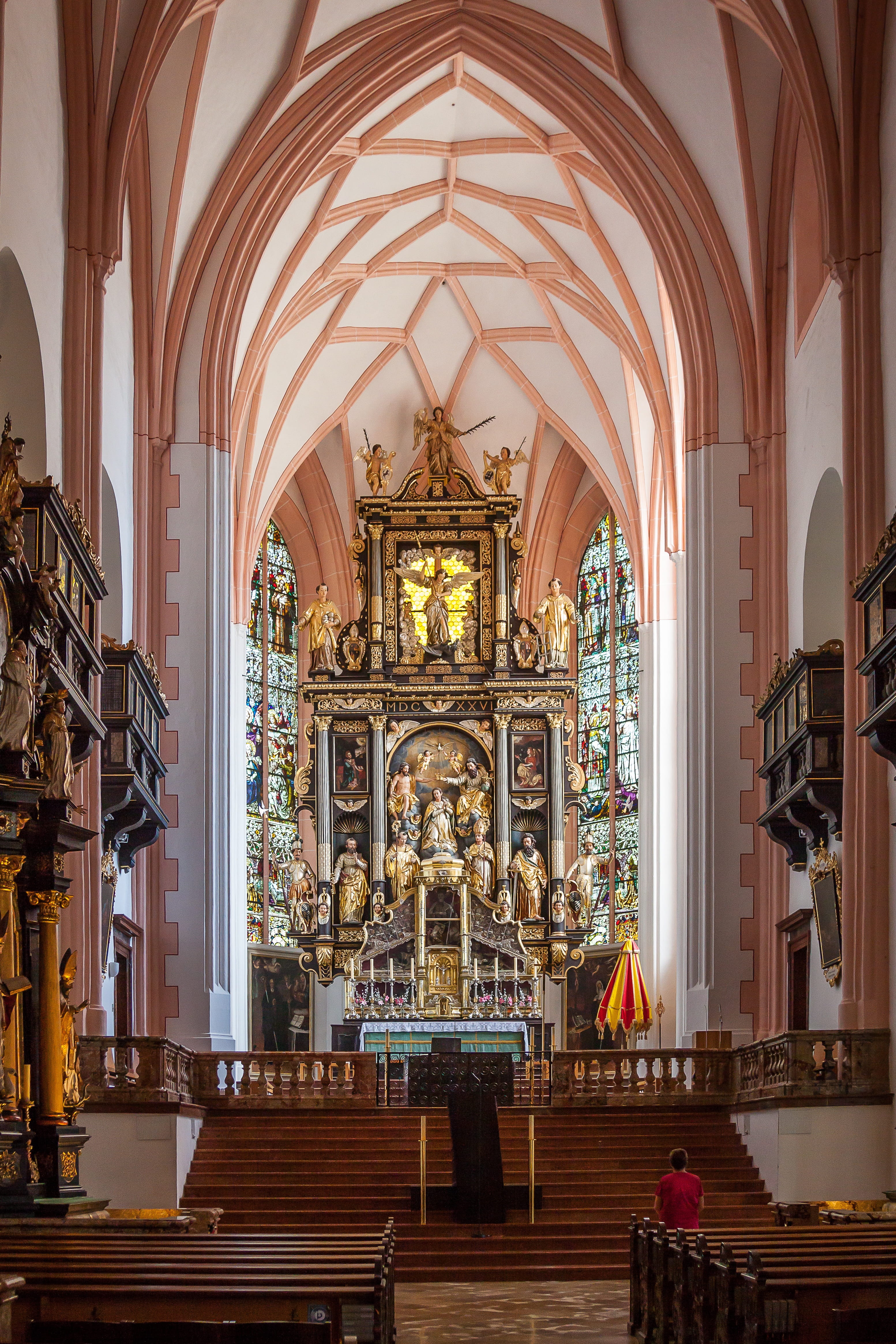 art and craft, ornate, representation, basilica, human representation, architecture, spirituality, alpine, built structure, belief, arch, mondsee, altar, Phone HD Wallpaper
